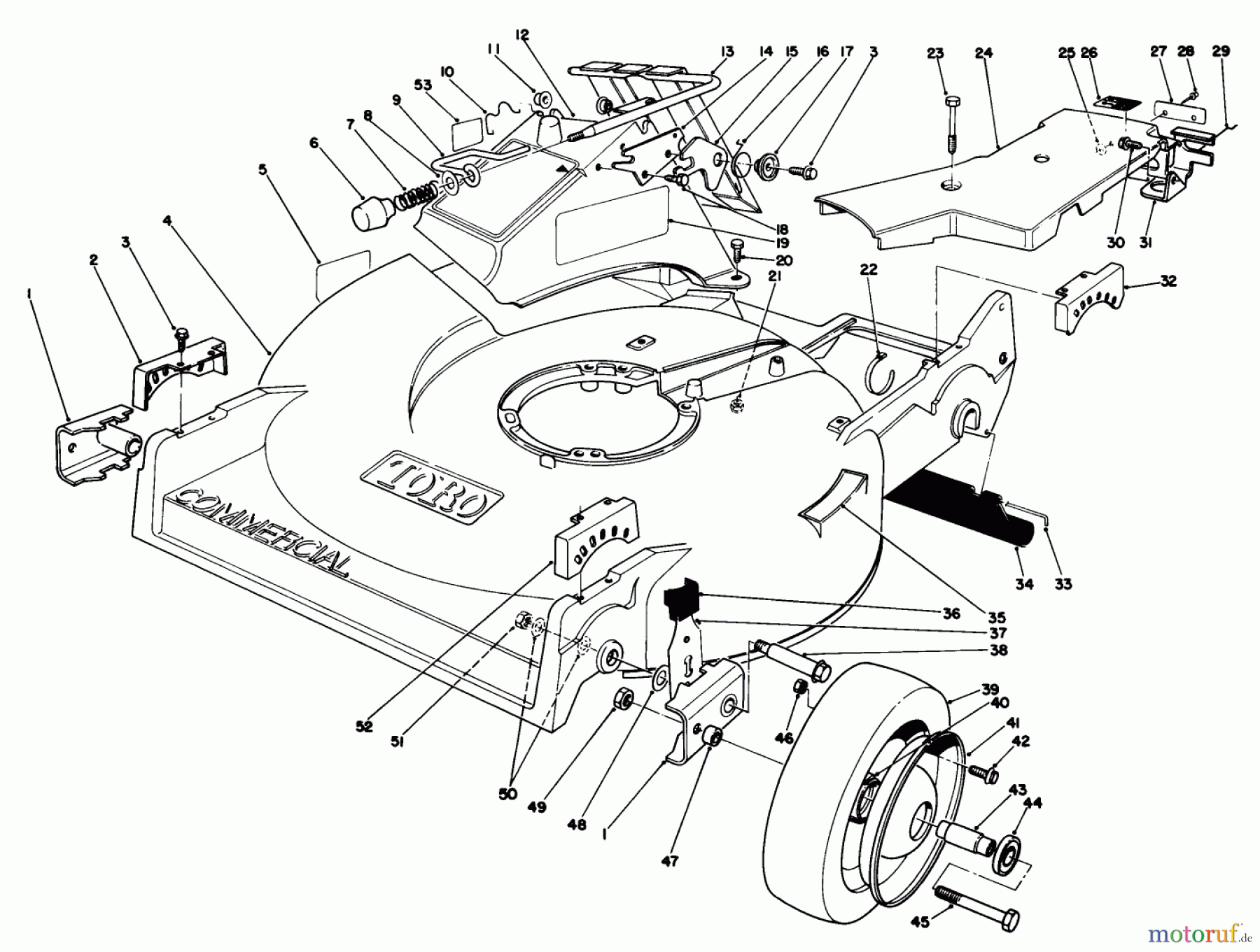  Toro Neu Mowers, Walk-Behind Seite 2 22035C - Toro Lawnmower, 1987 (7000001-7999999) HOUSING ASSEMBLY