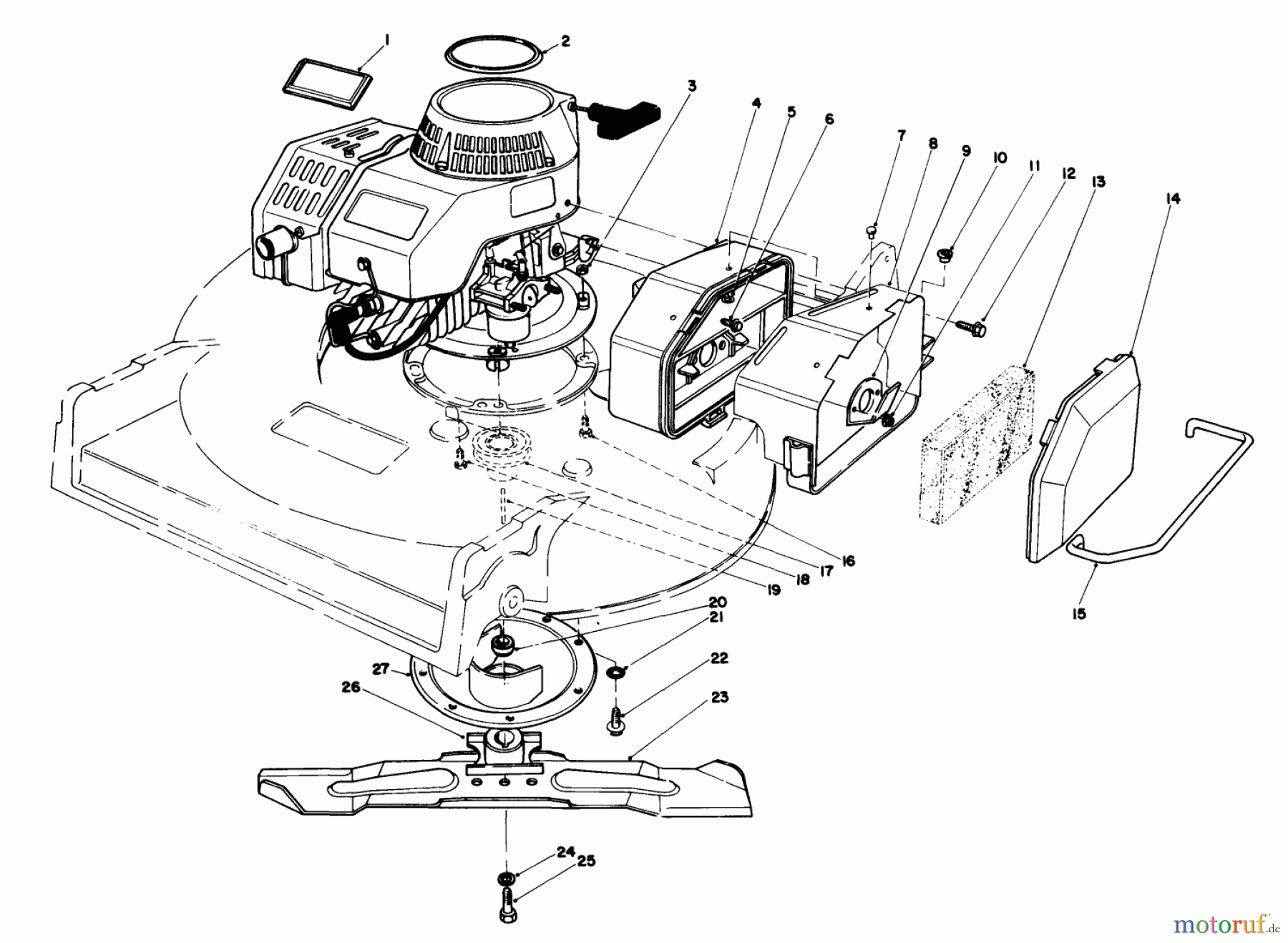 Toro Neu Mowers, Walk-Behind Seite 2 22035C - Toro Lawnmower, 1988 (8000001-8999999) ENGINE ASSEMBLY