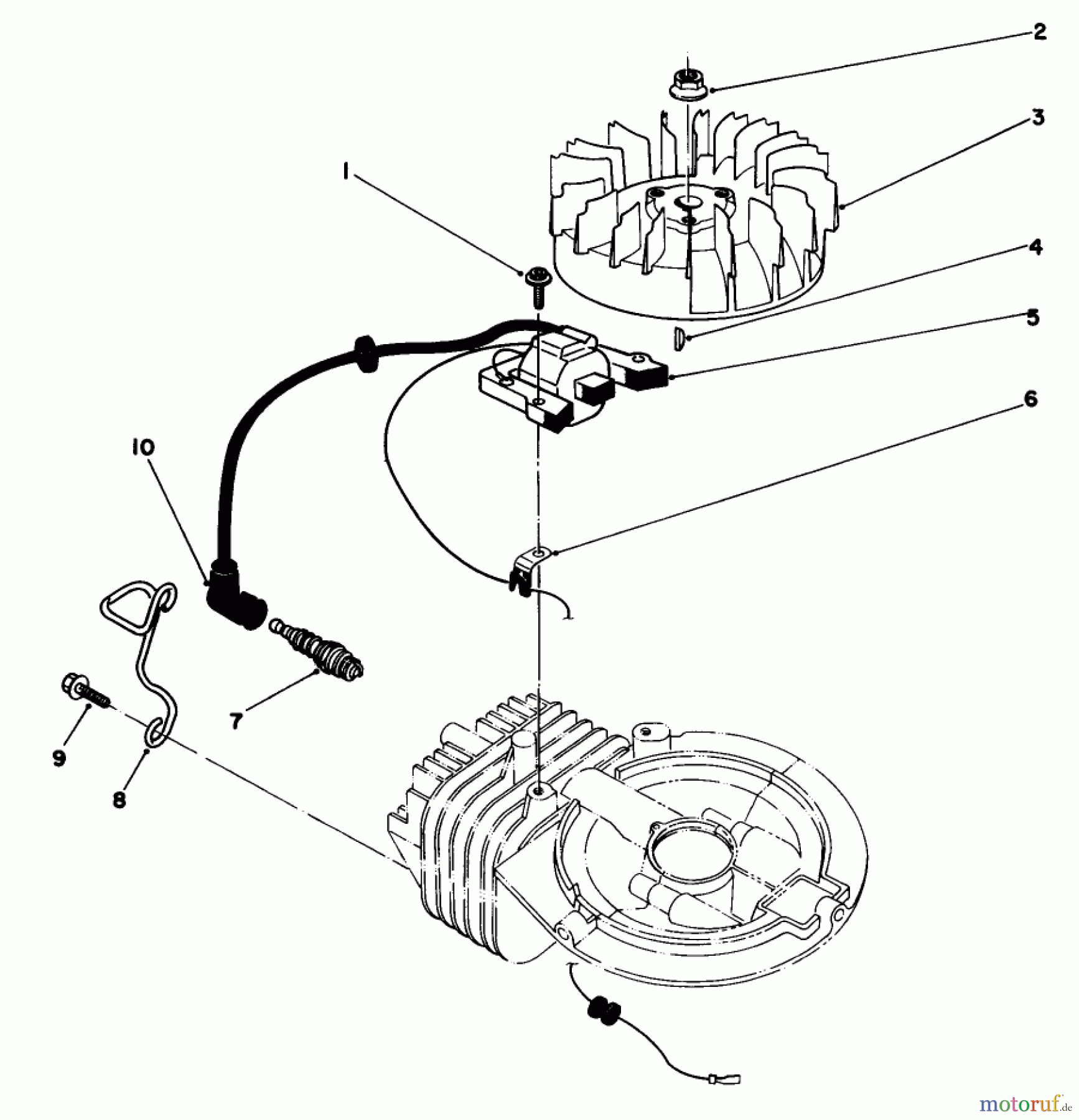  Toro Neu Mowers, Walk-Behind Seite 2 22036 - Toro Lawnmower, 1990 (0000001-0999999) IGNITION ASSEMBLY (MODEL NO. 47PK9-3)