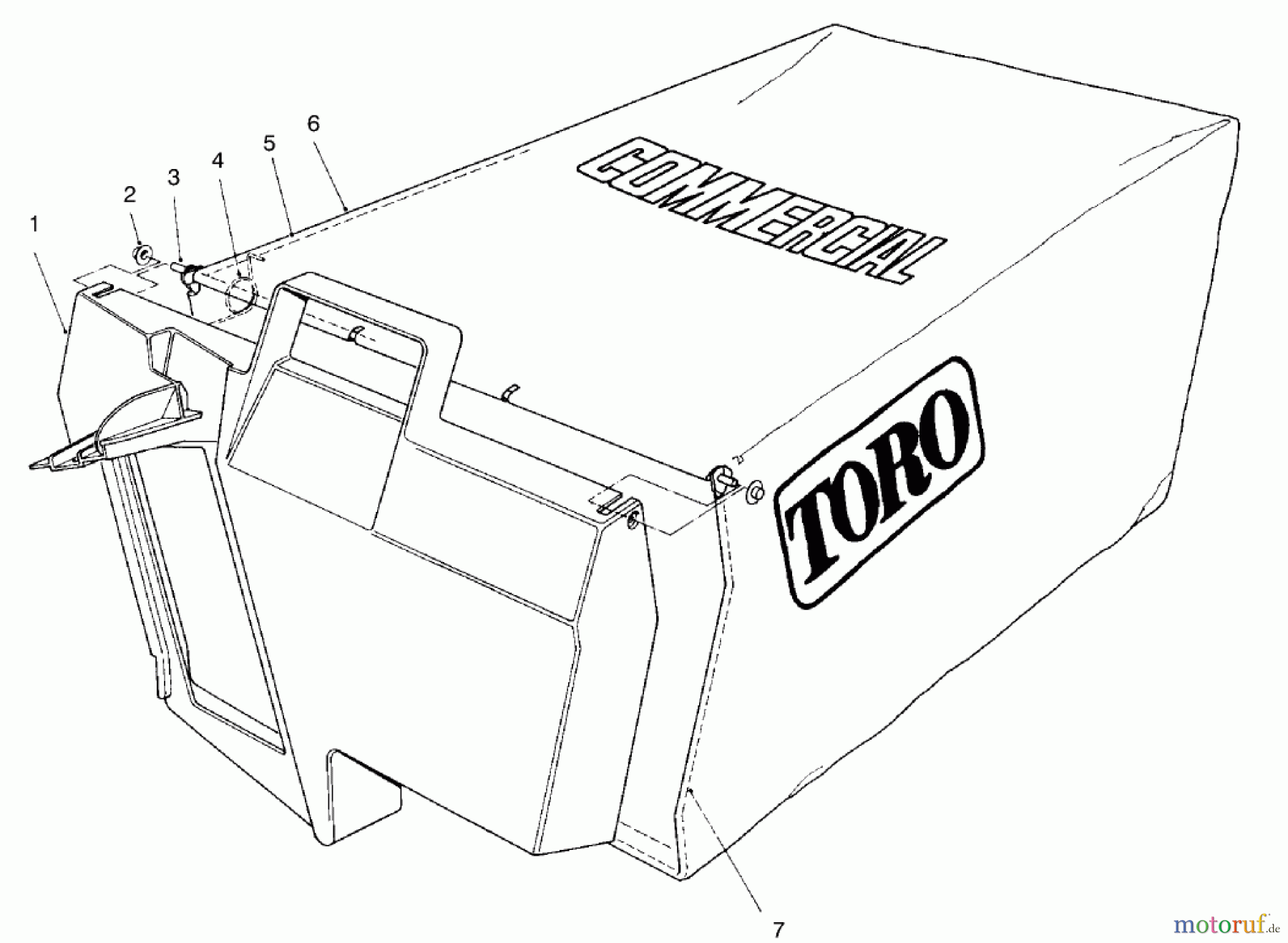 Toro Neu Mowers, Walk-Behind Seite 2 22038 - Toro Rear Bagger Mower, 1998 (8900001-8999999) GRASS BAG ASSEMBLY NO. 11-5609