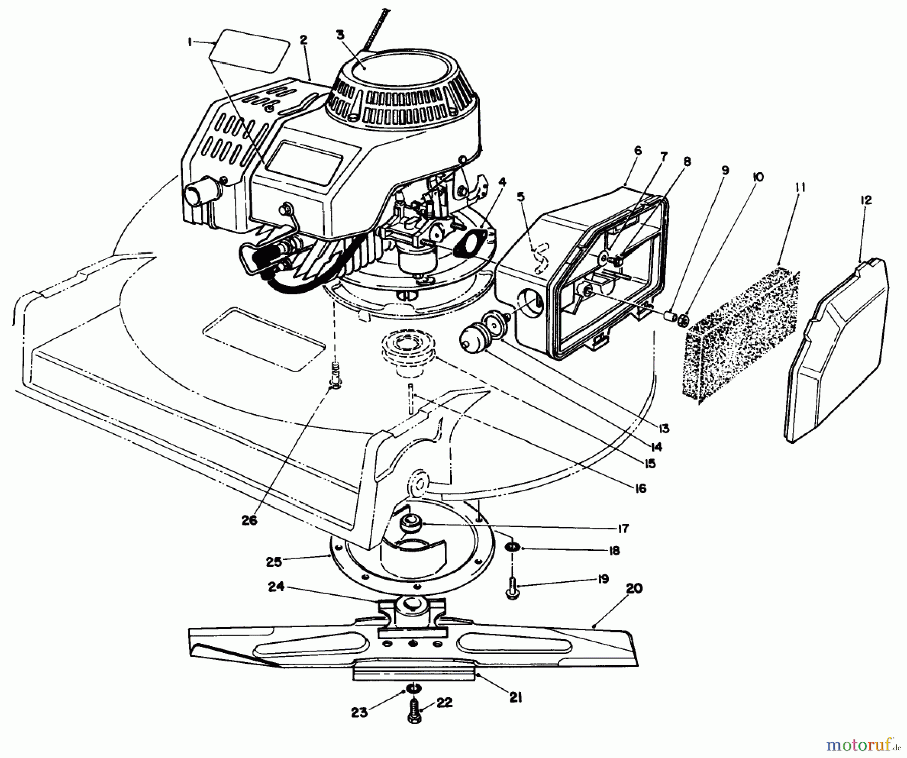 Toro Neu Mowers, Walk-Behind Seite 2 22040 - Toro Lawnmower, 1991 (1000001-1999999) ENGINE ASSEMBLY