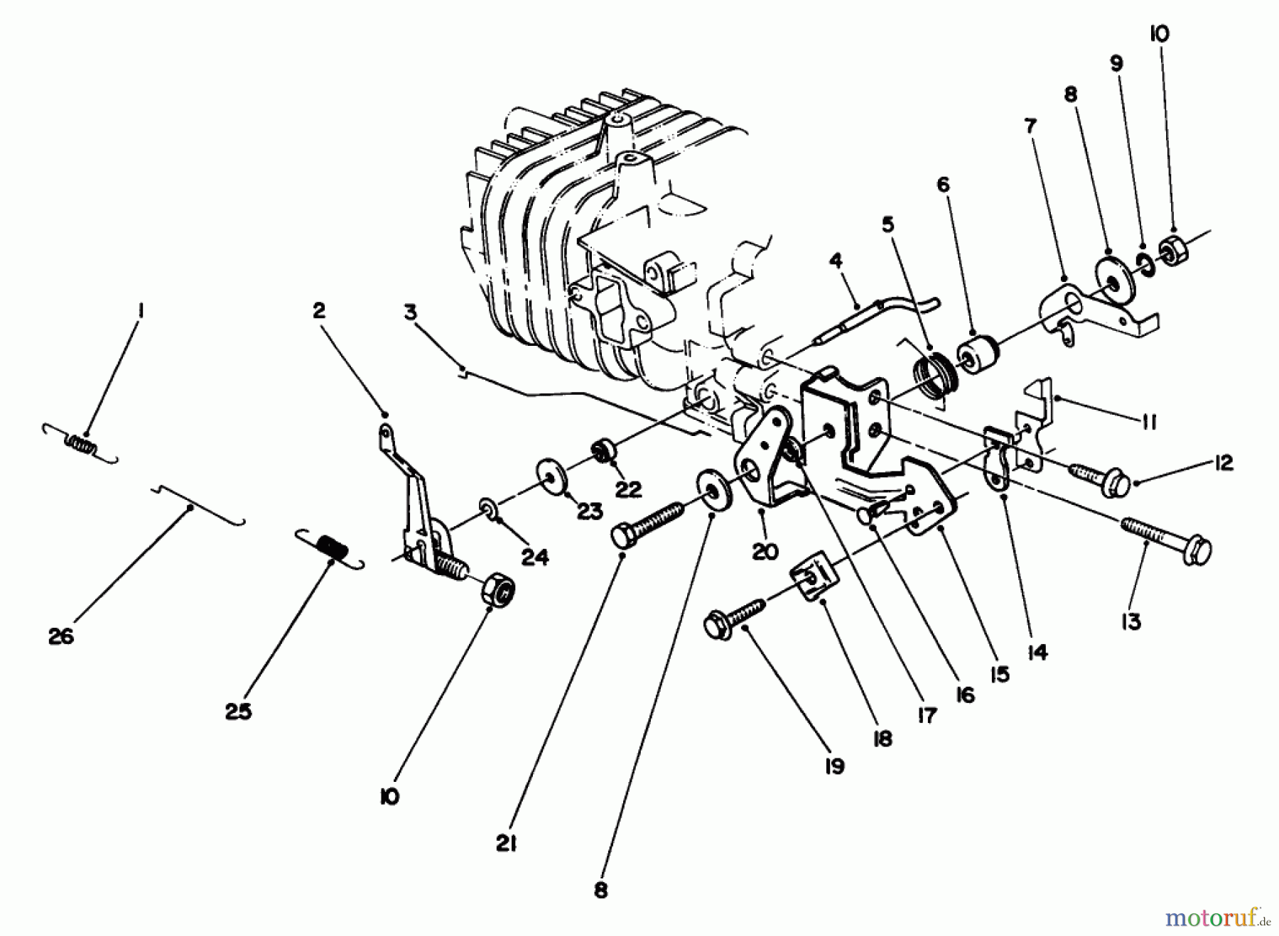  Toro Neu Mowers, Walk-Behind Seite 2 22040 - Toro Lawnmower, 1992 (2000001-2999999) GOVERNOR ASSEMBLY (MODEL NO. 47PM1-3)