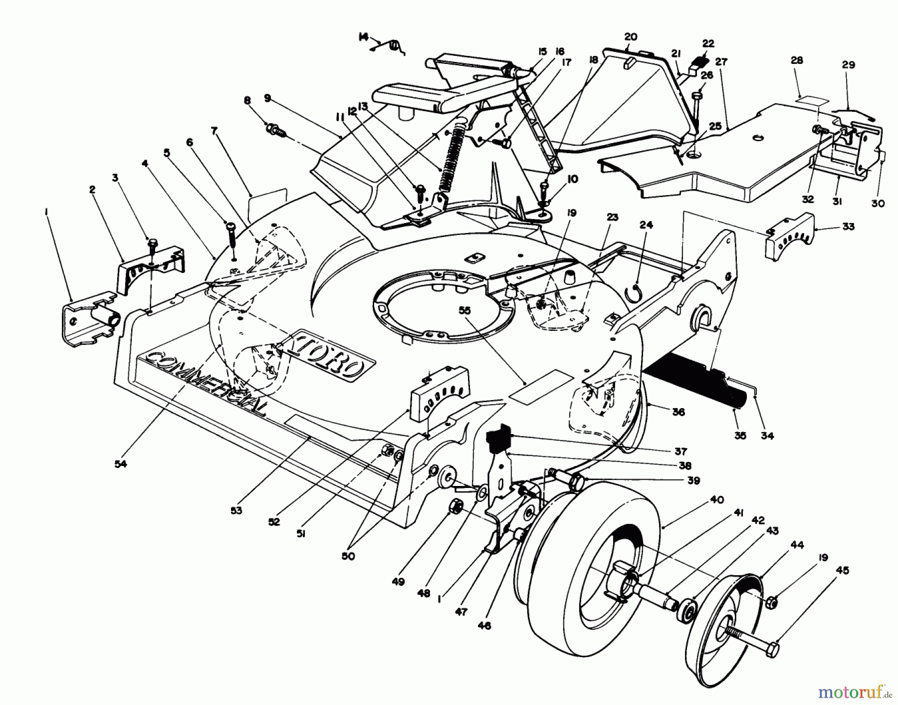  Toro Neu Mowers, Walk-Behind Seite 2 22040 - Toro Lawnmower, 1992 (2000001-2999999) HOUSING ASSEMBLY