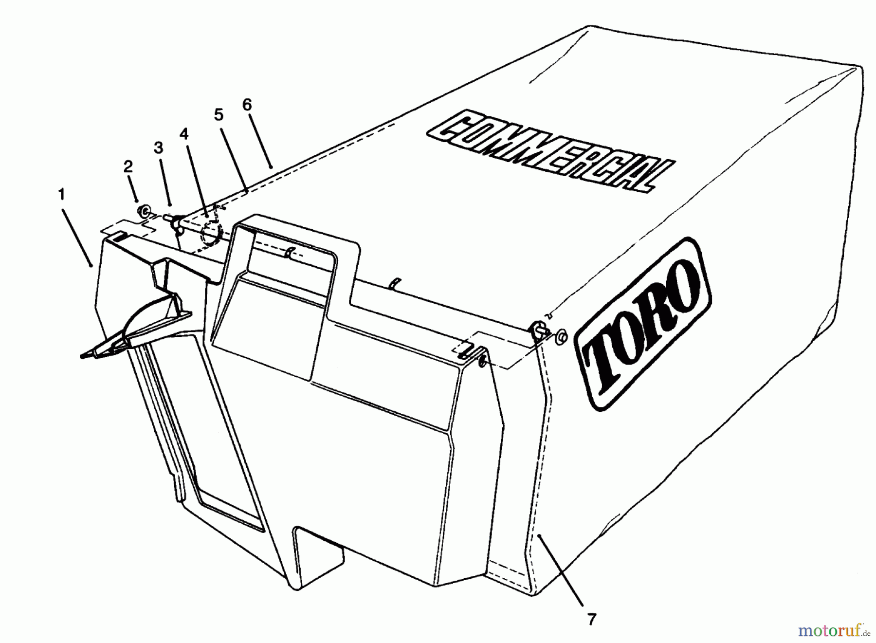  Toro Neu Mowers, Walk-Behind Seite 2 22040 - Toro Lawnmower, 1995 (5900001-5999999) GRASS BAG ASSEMBLY NO. 11-5609