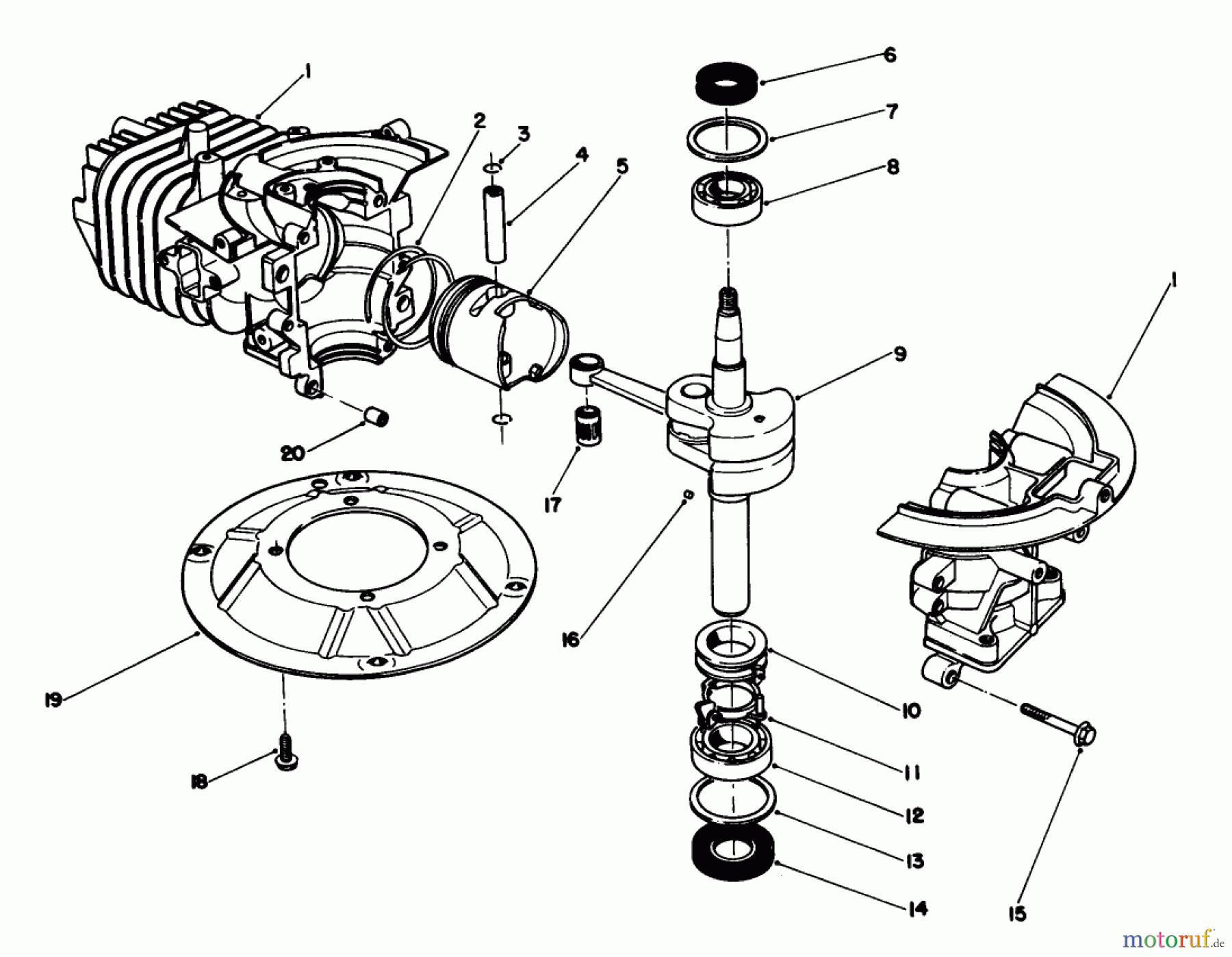 Toro Neu Mowers, Walk-Behind Seite 2 22042 - Toro Lawnmower, 1991 (1000001-1999999) CRANKSHAFT ASSEMBLY (MODEL NO. 47PL0-3)
