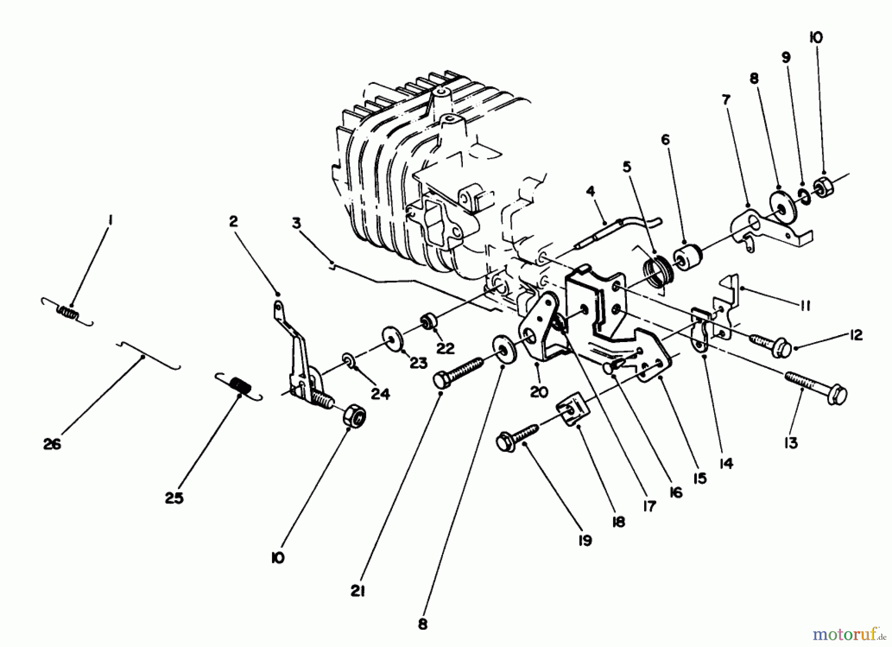  Toro Neu Mowers, Walk-Behind Seite 2 22042 - Toro Lawnmower, 1991 (1000001-1999999) GOVERNOR ASSEMBLY (MODEL NO. 47PL0-3)