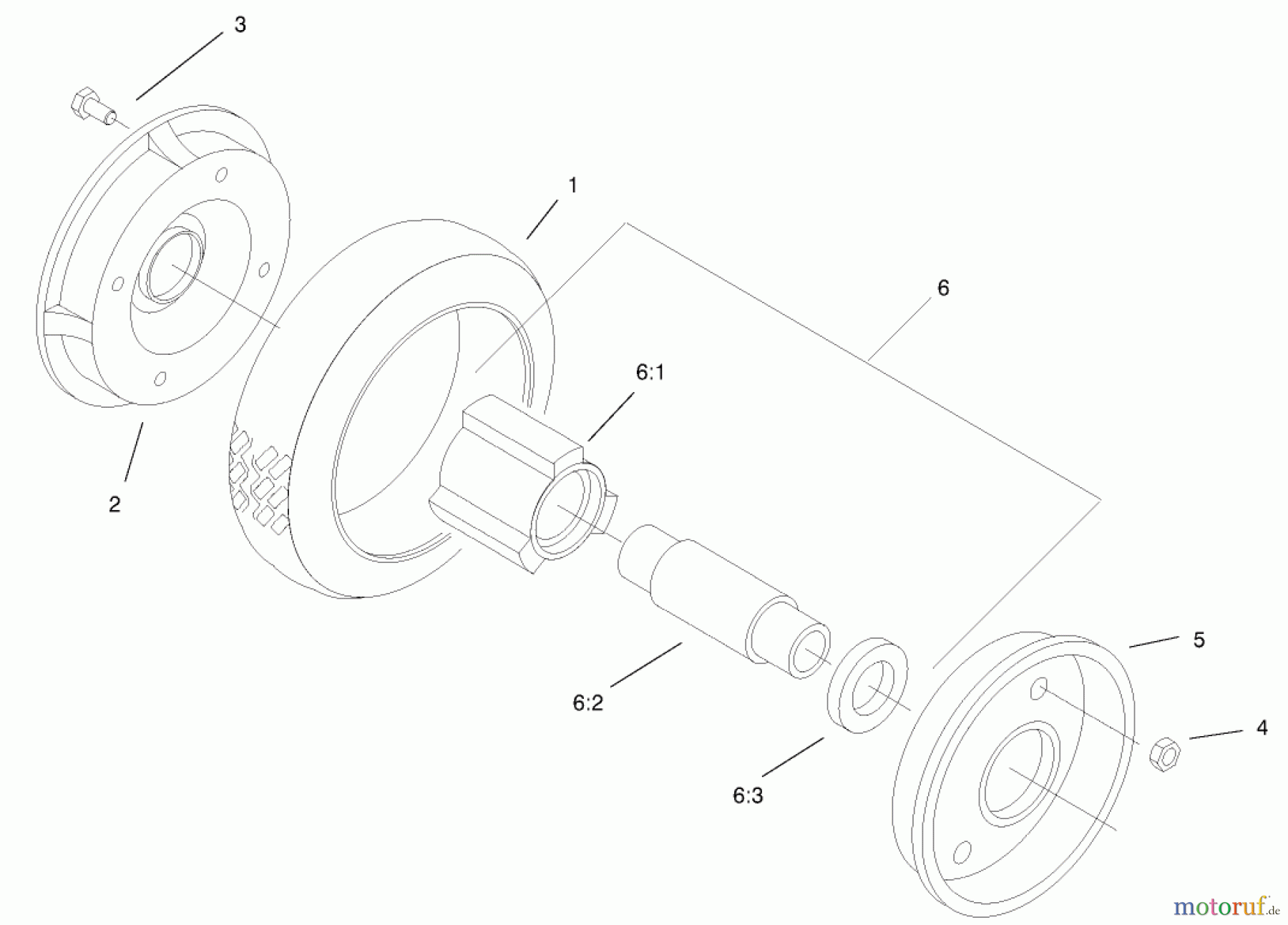 Toro Neu Mowers, Walk-Behind Seite 2 22043 - Toro Recycler Mower, 2000 (200000001-200999999) REAR WHEEL & TIRE ASSEMBLY