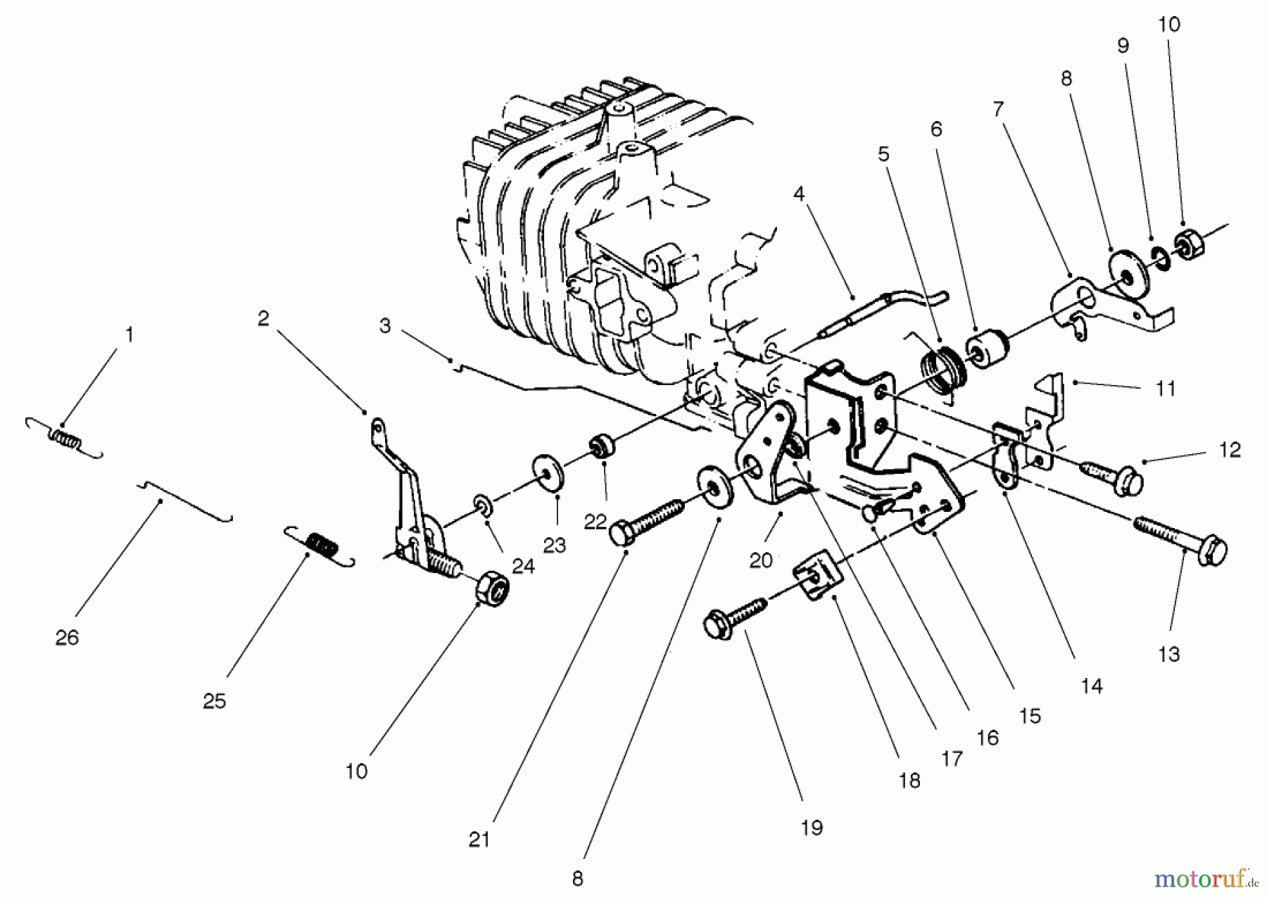  Toro Neu Mowers, Walk-Behind Seite 2 22043 - Toro Recycler Mower, 2002 (220000001-220999999) GOVERNOR ASSEMBLY