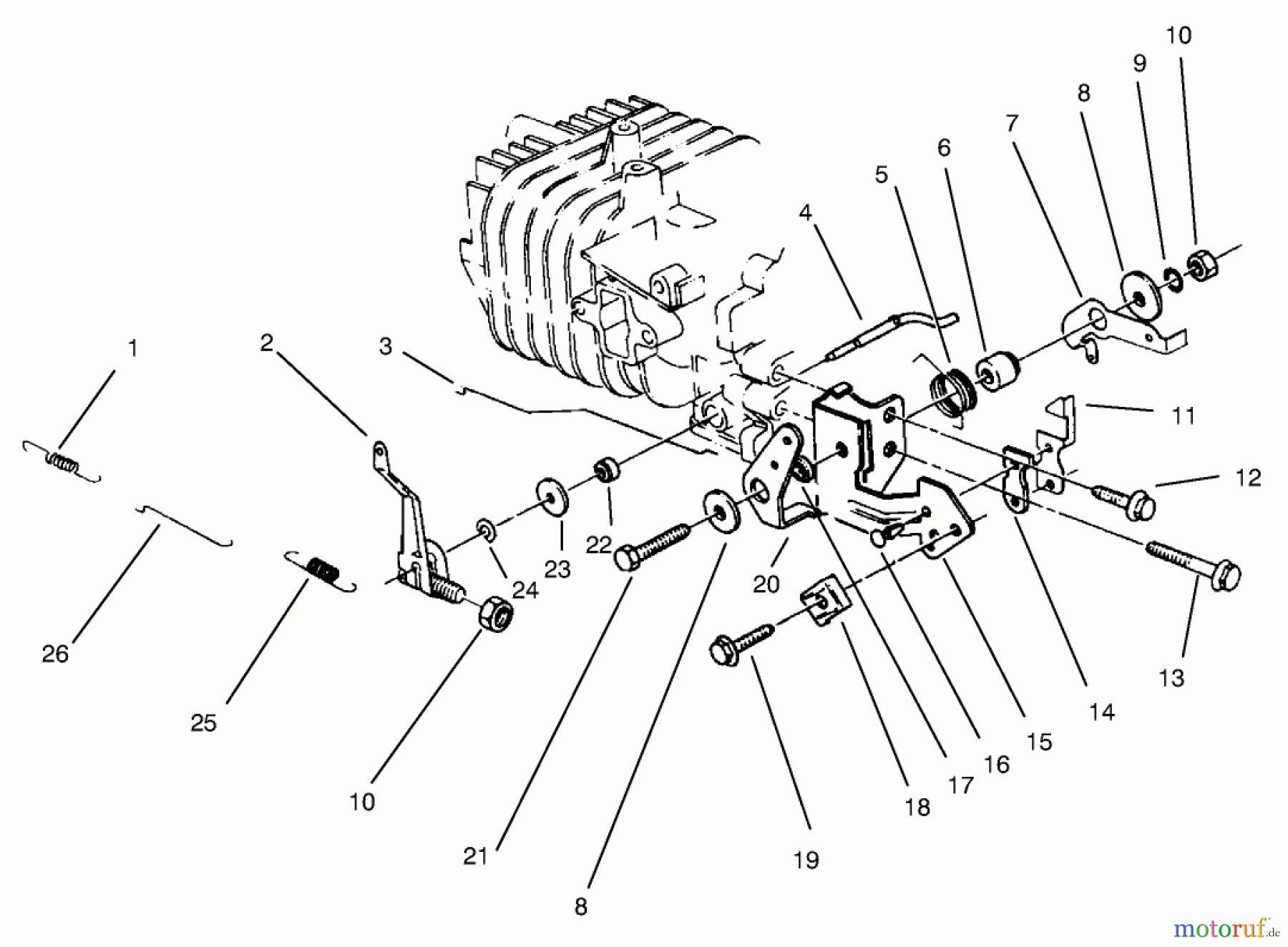 Toro Neu Mowers, Walk-Behind Seite 2 22045B - Toro Lawnmower, 1996 (6900001-6999999) GOVERNOR ASSEMBLY (MODEL NO. 47PS5-7)(MODEL NO. 22045B)(MODEL NO. 47PT6-7)(MODEL NO. 22045)