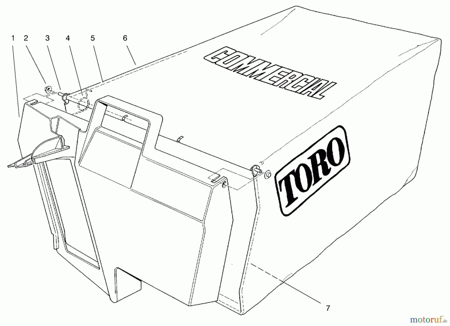 Toro Neu Mowers, Walk-Behind Seite 2 22142 - Toro Lawnmower, 1997 (7900001-7999999) GRASS BAG ASSEMBLY NO. 11-5609