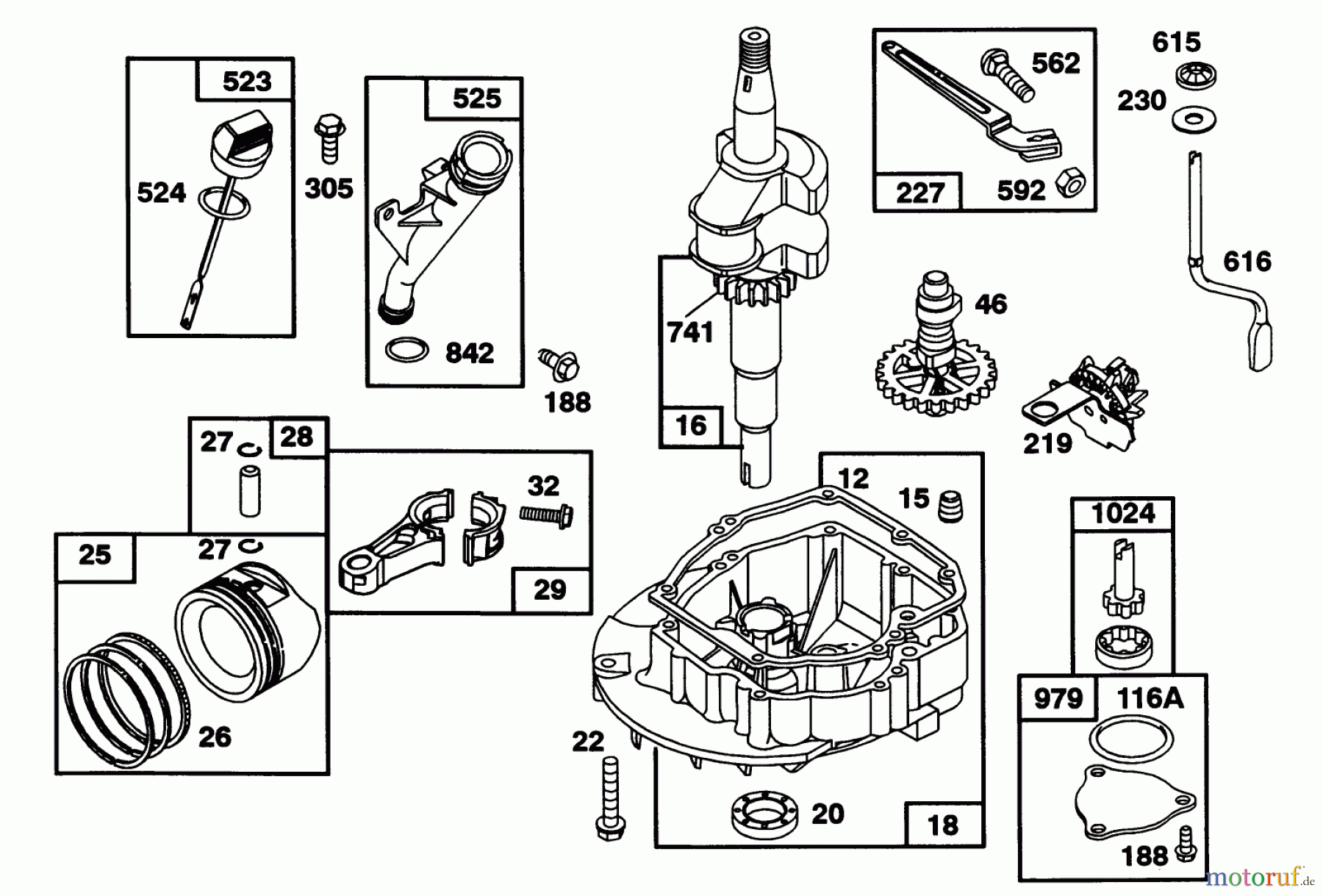  Toro Neu Mowers, Walk-Behind Seite 2 22151 - Toro Lawnmower, 1993 (3900856-3999999) ENGINE GTS 150 #2