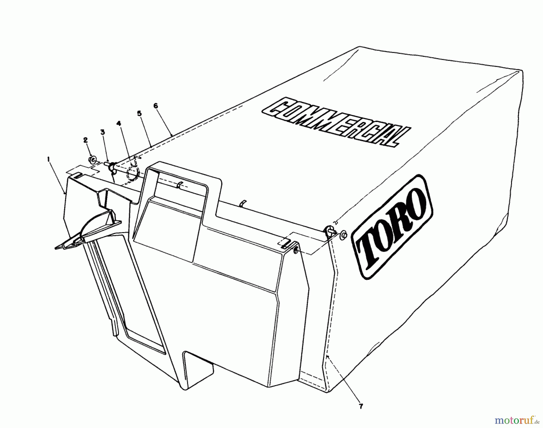 Toro Neu Mowers, Walk-Behind Seite 2 22151 - Toro Lawnmower, 1993 (3900856-3999999) GRASS BAG ASSEMBLY NO. 11-5609