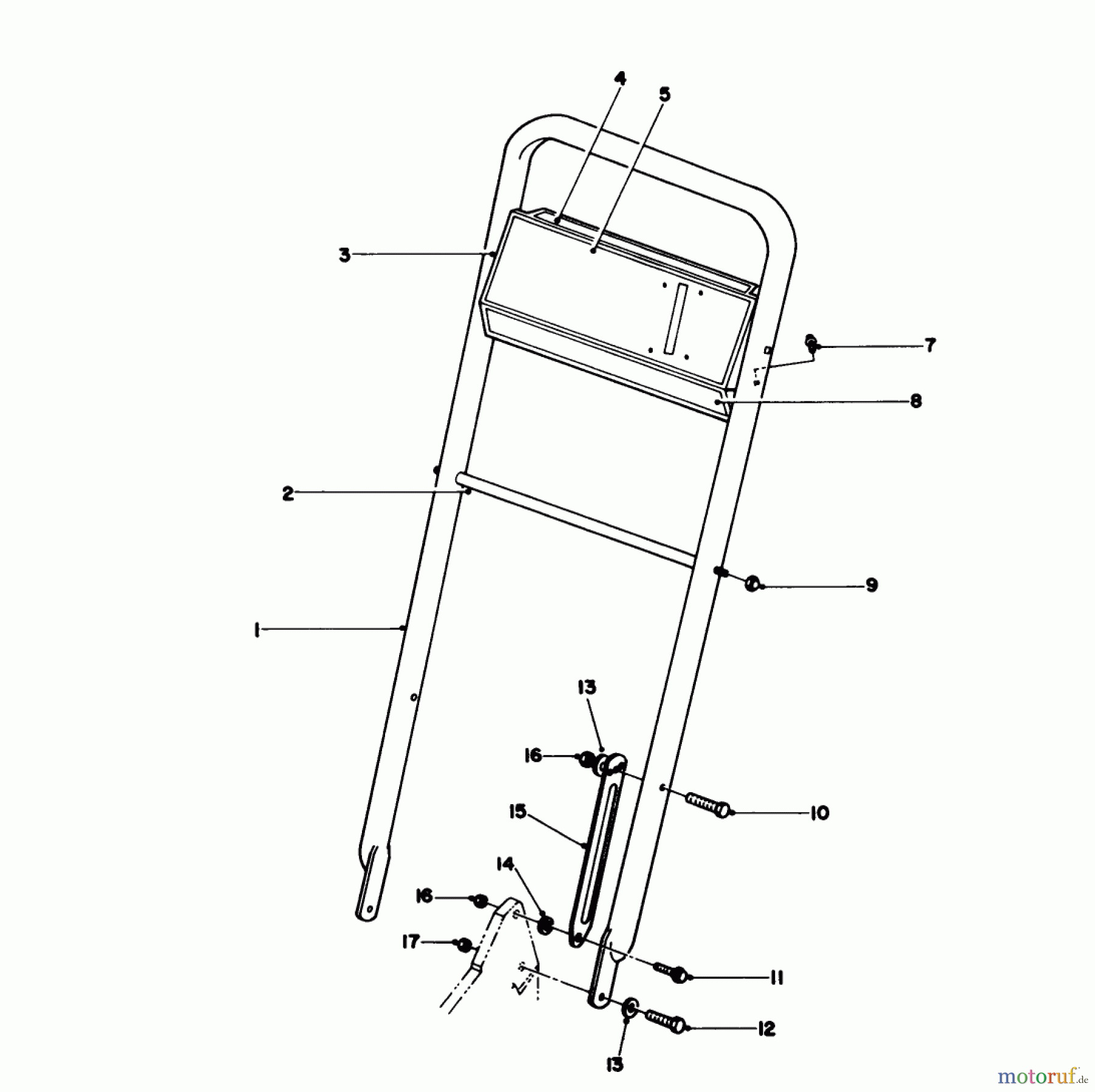  Toro Neu Mowers, Walk-Behind Seite 2 22151 - Toro Lawnmower, 1993 (3900856-3999999) HANDLE ASSEMBLY