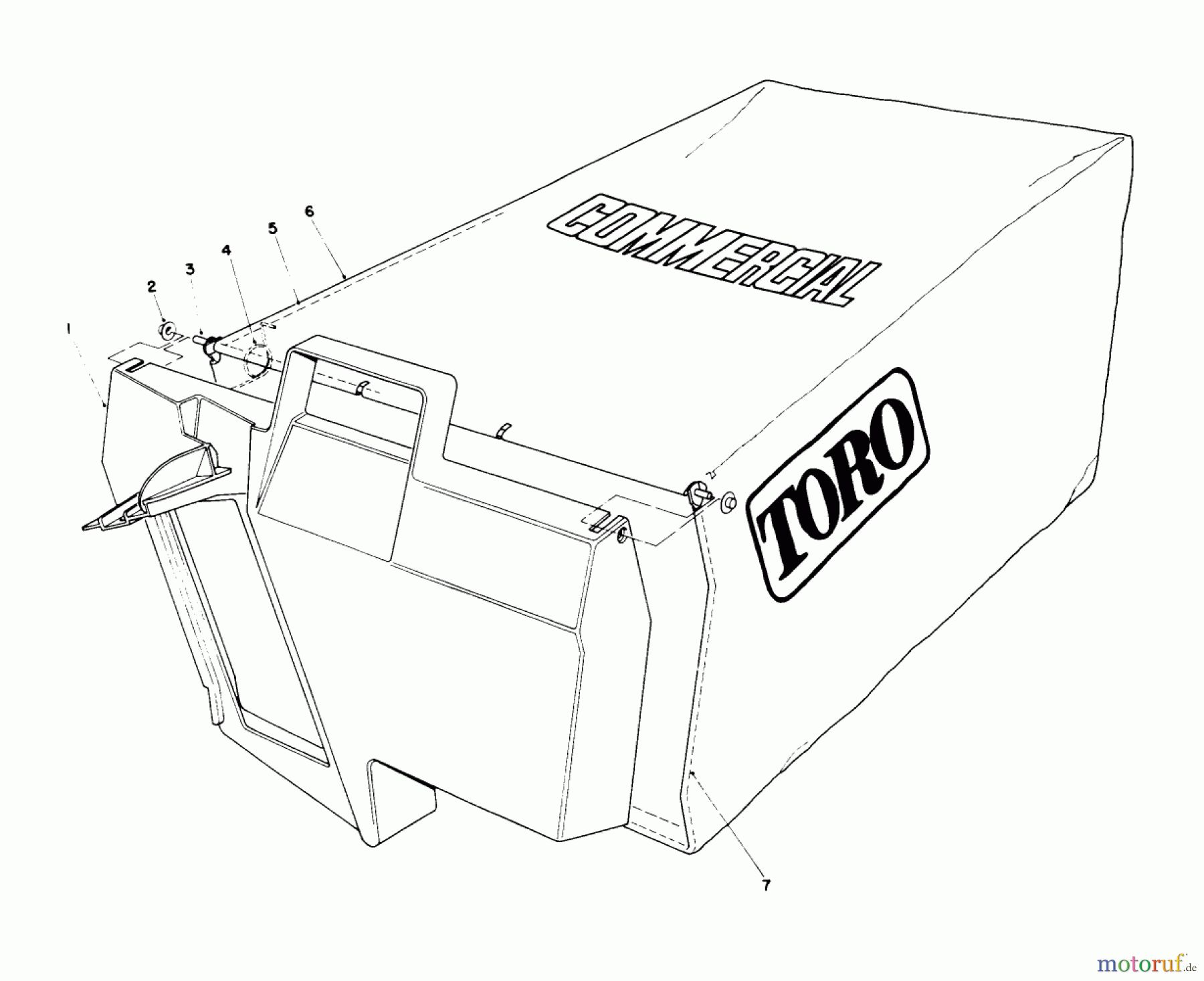 Toro Neu Mowers, Walk-Behind Seite 2 22151 - Toro Lawnmower, 1994 (4900001-4999999) GRASS BAG ASSEMBLY NO. 11-5609