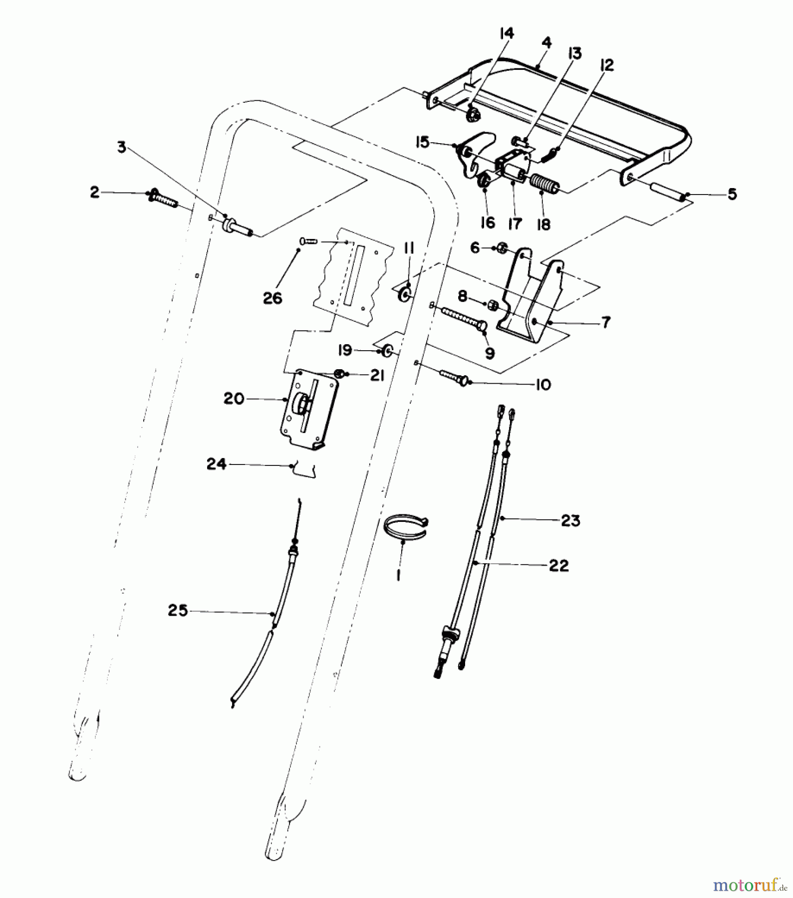 Toro Neu Mowers, Walk-Behind Seite 2 22151 - Toro Lawnmower, 1994 (4900001-4999999) TRACTION CONTROL ASSEMBLY