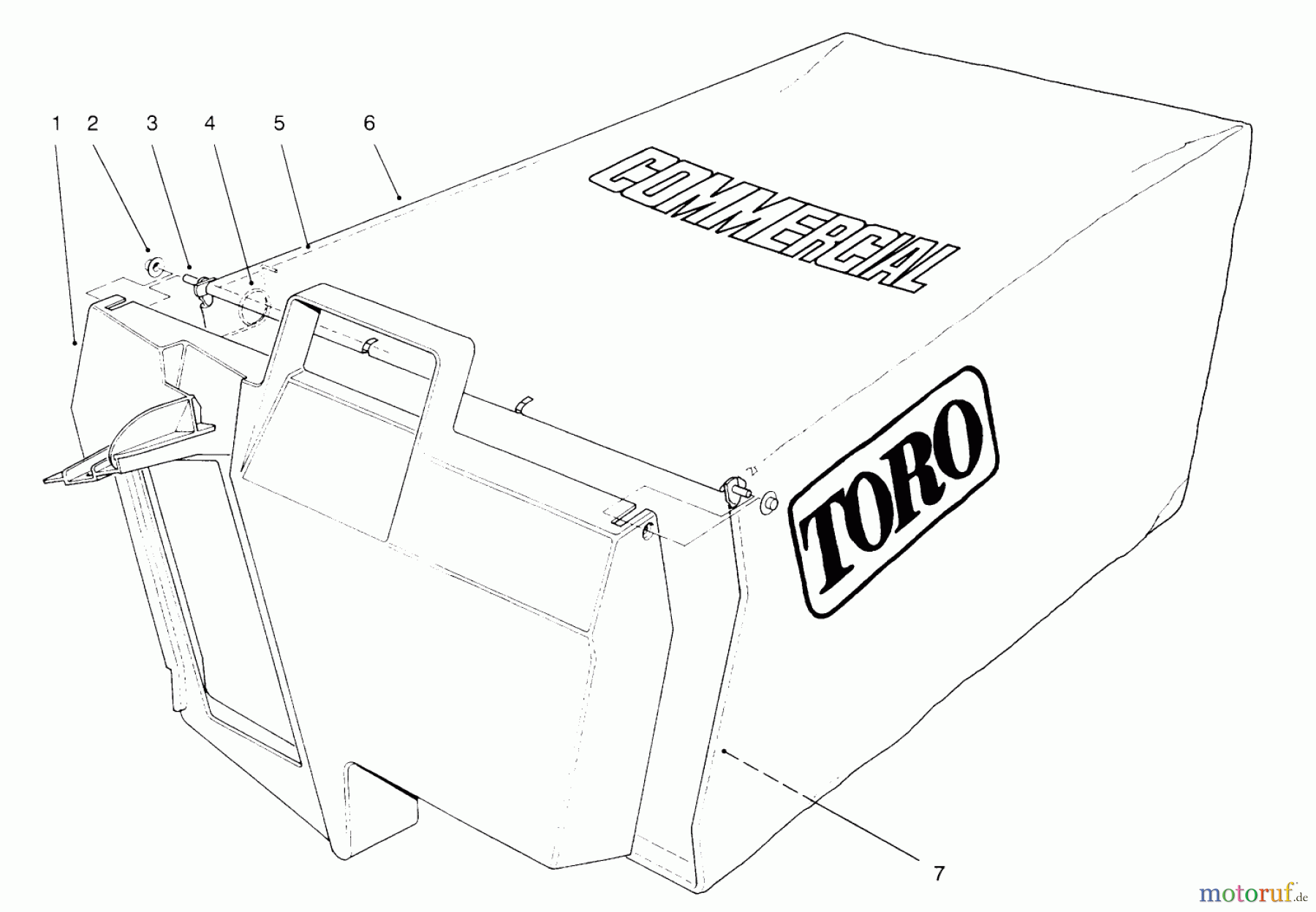 Toro Neu Mowers, Walk-Behind Seite 2 22151 - Toro Lawnmower, 1996 (6900001-6999999) GRASS BAG ASSEMBLY NO. 11-5609