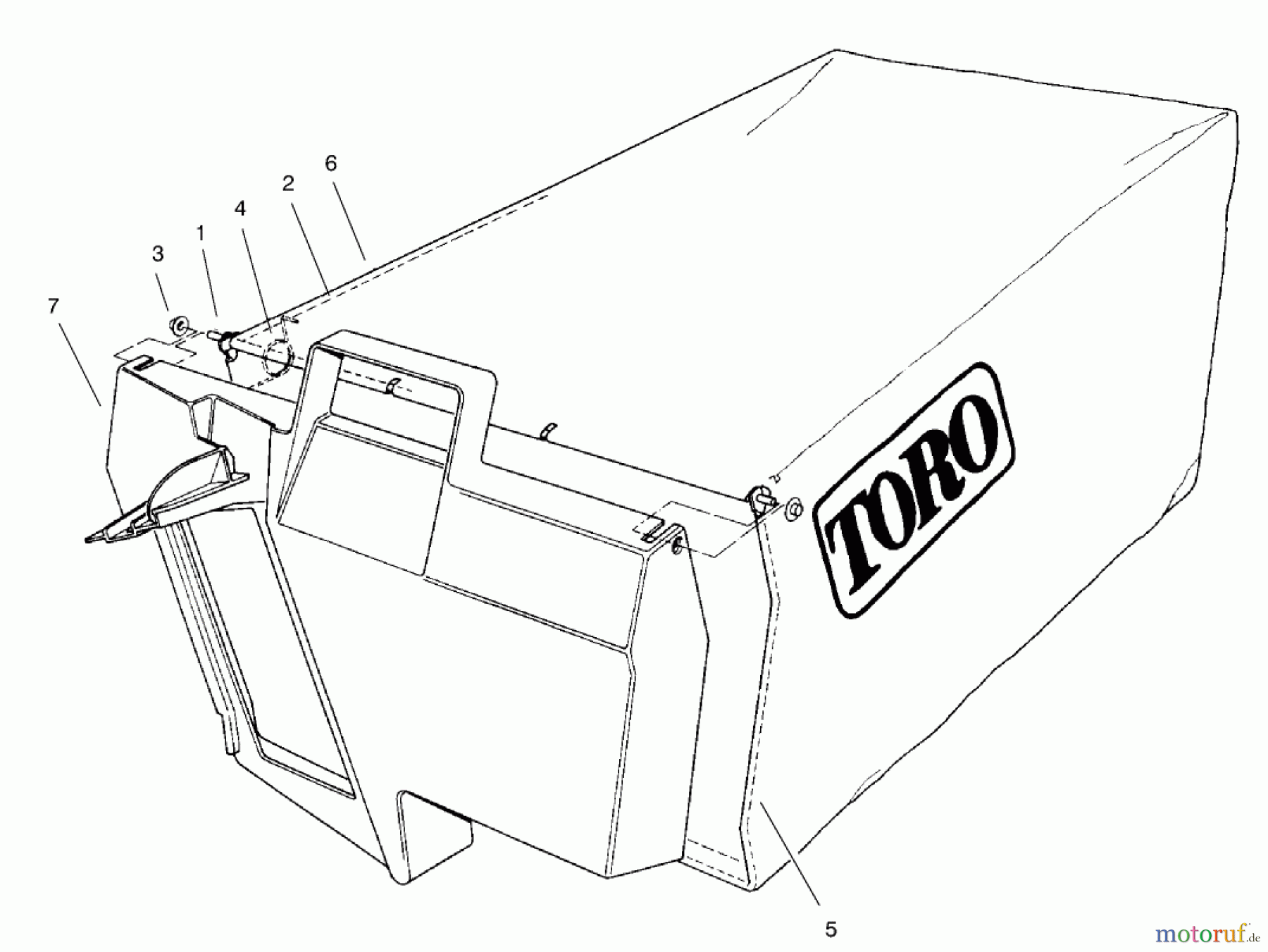 Toro Neu Mowers, Walk-Behind Seite 2 22160 - Toro Recycler Mower, 1998 (8900001-8999999) GRASS BAG ASSEMBLY NO. 98-9220