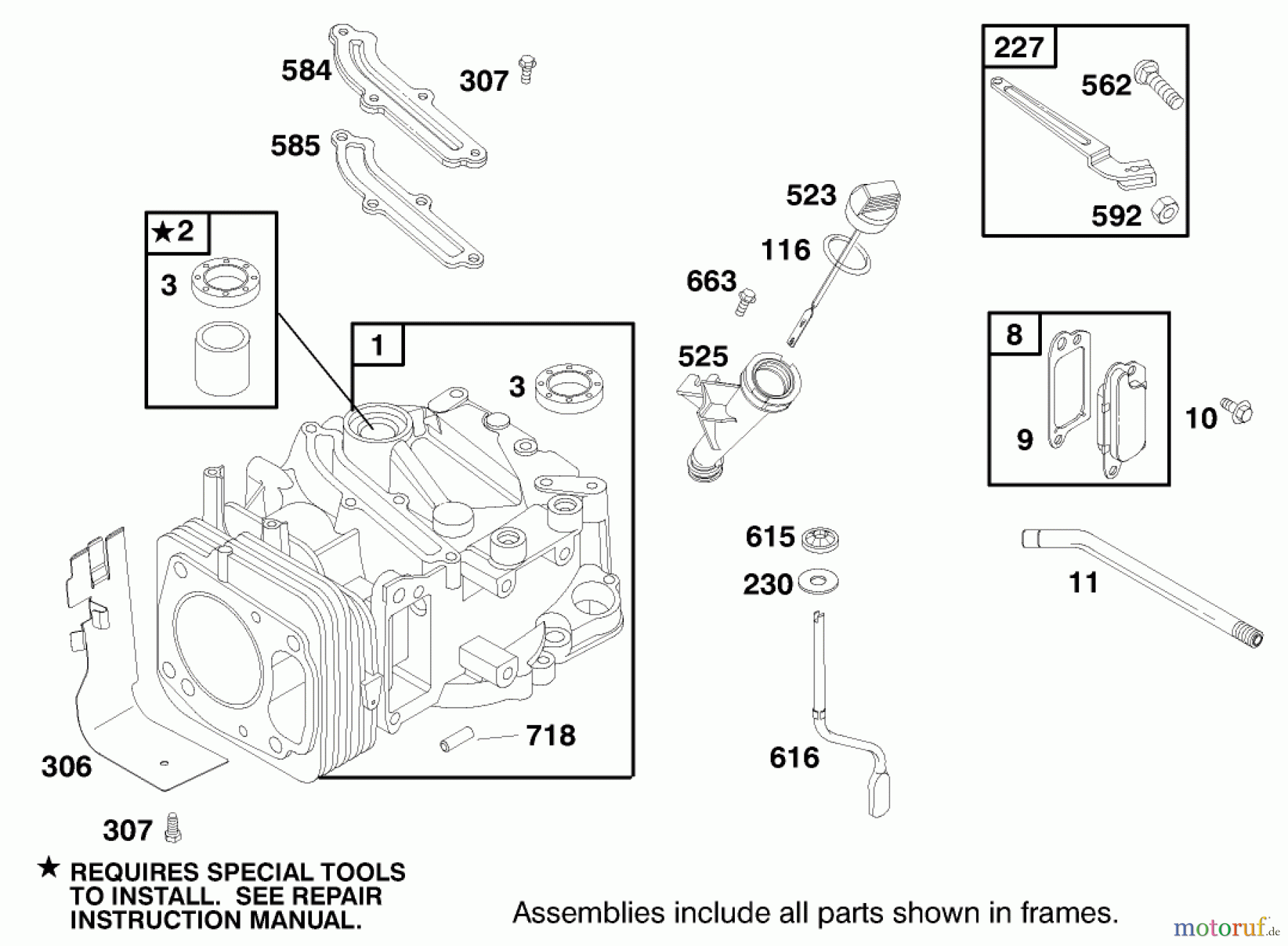 Toro Neu Mowers, Walk-Behind Seite 2 22161 - Toro Recycler Mower, 2000 (200000001-200999999) ENGINE GTS-200 #1