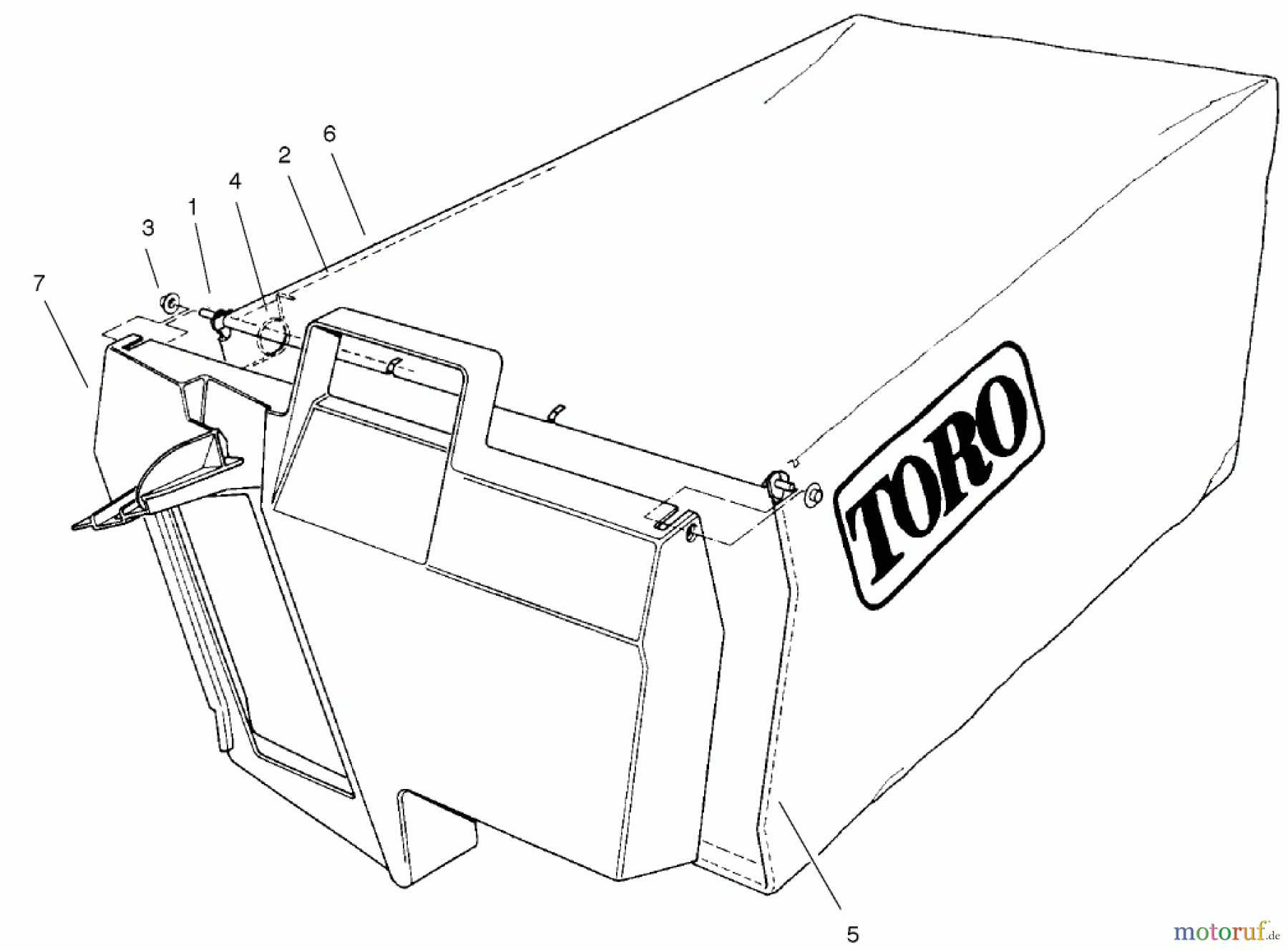 Toro Neu Mowers, Walk-Behind Seite 2 22161 - Toro Recycler Mower, 2001 (210000001-210999999) GRASS BAGGING ASSEMBLY NO. 99-2535