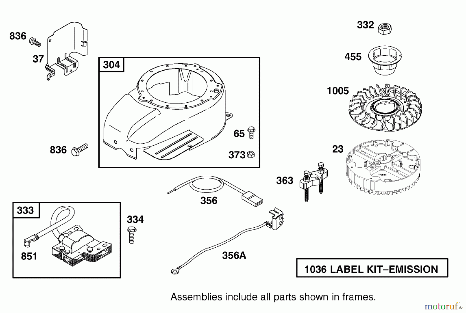 Toro Neu Mowers, Walk-Behind Seite 2 22162 - Toro Recycler Mower, 2001 (210000001-210999999) FLYWHEEL AND BLOWER HOUSING ASSEMBLY