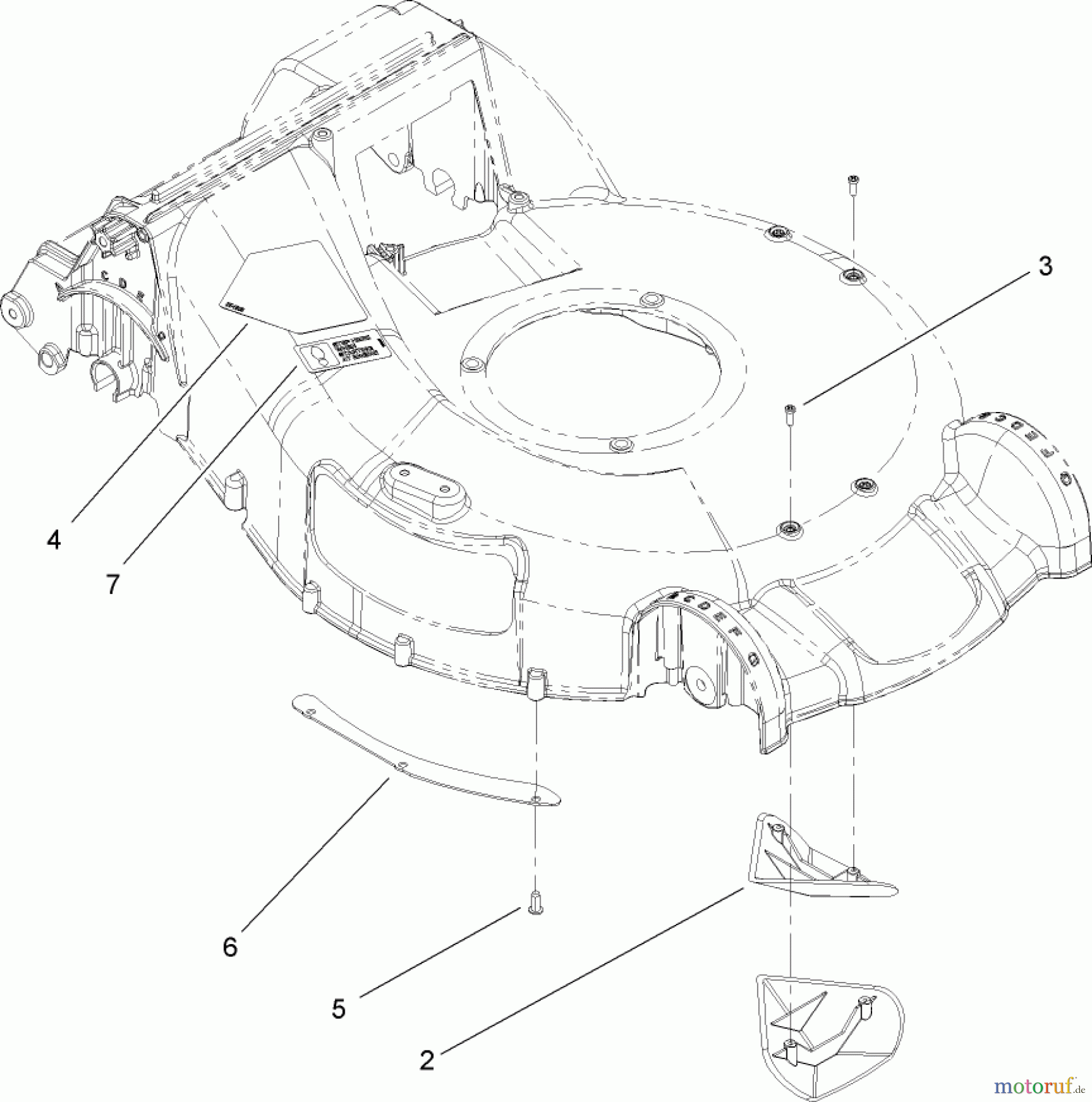 Toro Neu Mowers, Walk-Behind Seite 2 22164 (PT21) - Toro PT21 Trim Mower, 2007 (270003001-270999999) HOUSING ASSEMBLY NO. 108-4750