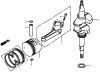 Toro 22168 - 21" Heavy-Duty Recycler/Rear Bagger Lawnmower, 2005 (250000001-250999999) Ersatzteile CRANKSHAFT AND PISTON ASSEMBLY HONDA GXV160A1 T1AH