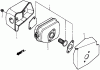Toro 22168 - 21" Heavy-Duty Recycler/Rear Bagger Lawnmower, 2005 (250000001-250999999) Ersatzteile MUFFLER ASSEMBLY HONDA GXV160A1 T1AH