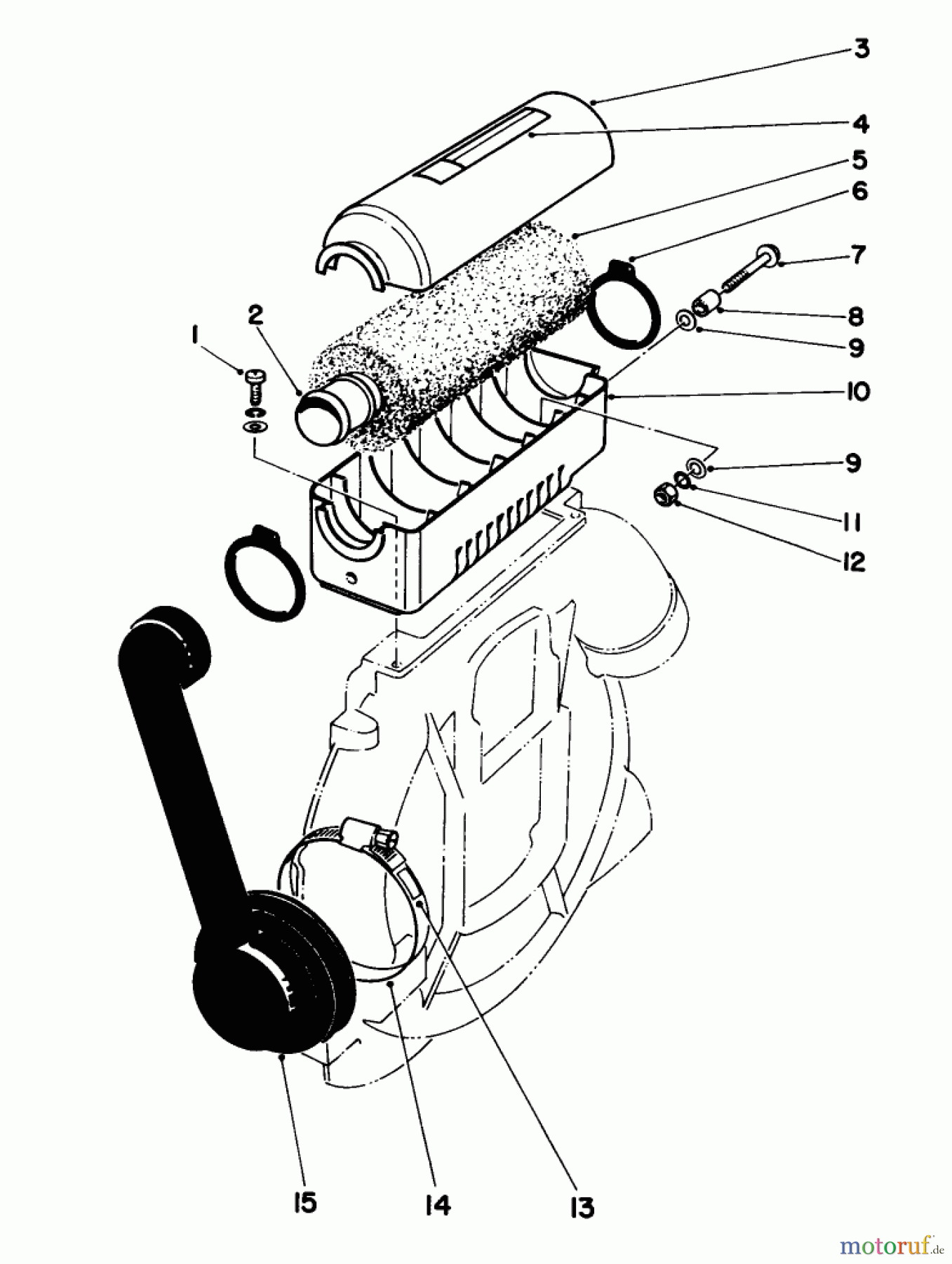  Toro Neu Blowers/Vacuums/Chippers/Shredders 30940 - Toro 40cc Back Pack Blower, 1984 (4000001-4999999) HEAVY DUTY AIR FILTER ASSEMBLY