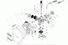 Toro 30941 - 41cc Back Pack Blower, 1989 (9000001-9999999) Ersatzteile CARBURETOR & AIR CLEANER ASSEMBLY