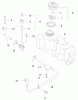 Toro 22172 - Recycler Mower, 2003 (230000001-230999999) Ersatzteile FUEL TANK AND FUEL VALVE ASSEMBLY
