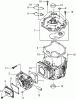 Toro 22176 - 21" Heavy-Duty Recycler/Rear Bagger Lawnmower, 2005 (250000001-250999999) Ersatzteile CYLINDER AND CRANKCASE ASSEMBLY