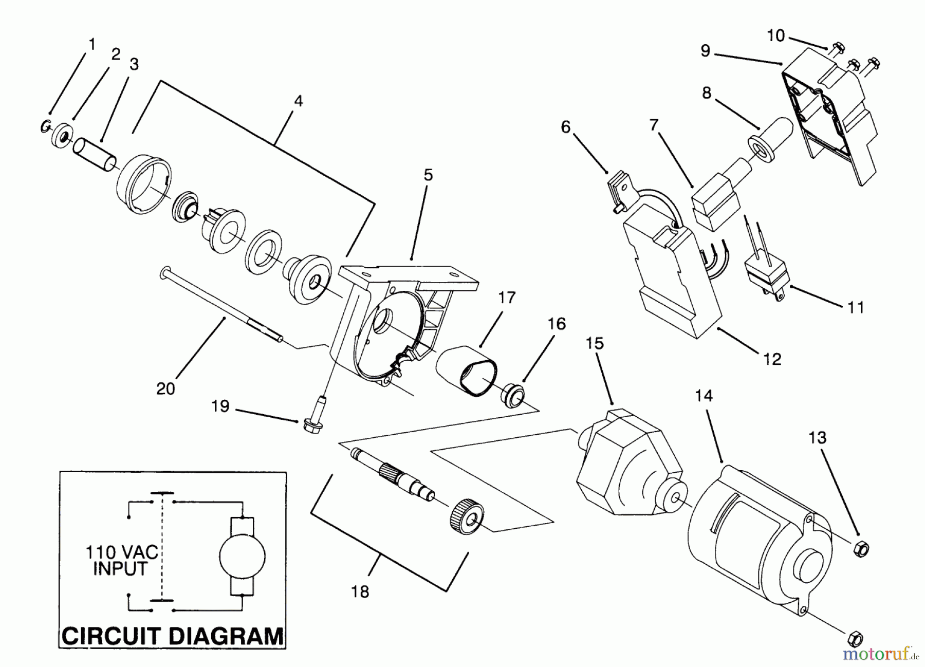 Toro Neu Accessories 92-6021 - Toro Replacement Starter STARTER MOTOR & SWITCH HOUSING ASSEMBLY