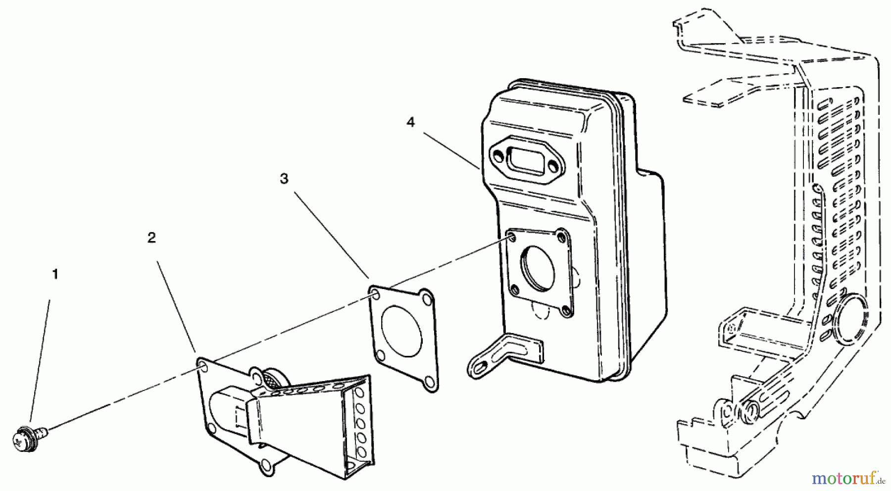 Toro Neu Blowers/Vacuums/Chippers/Shredders 30941 - Toro 41cc Back Pack Blower, 1998 (89000001-89999999) SPARK ARRESTER MUFFLER KIT NO. 61-4330 (OPTIONAL)