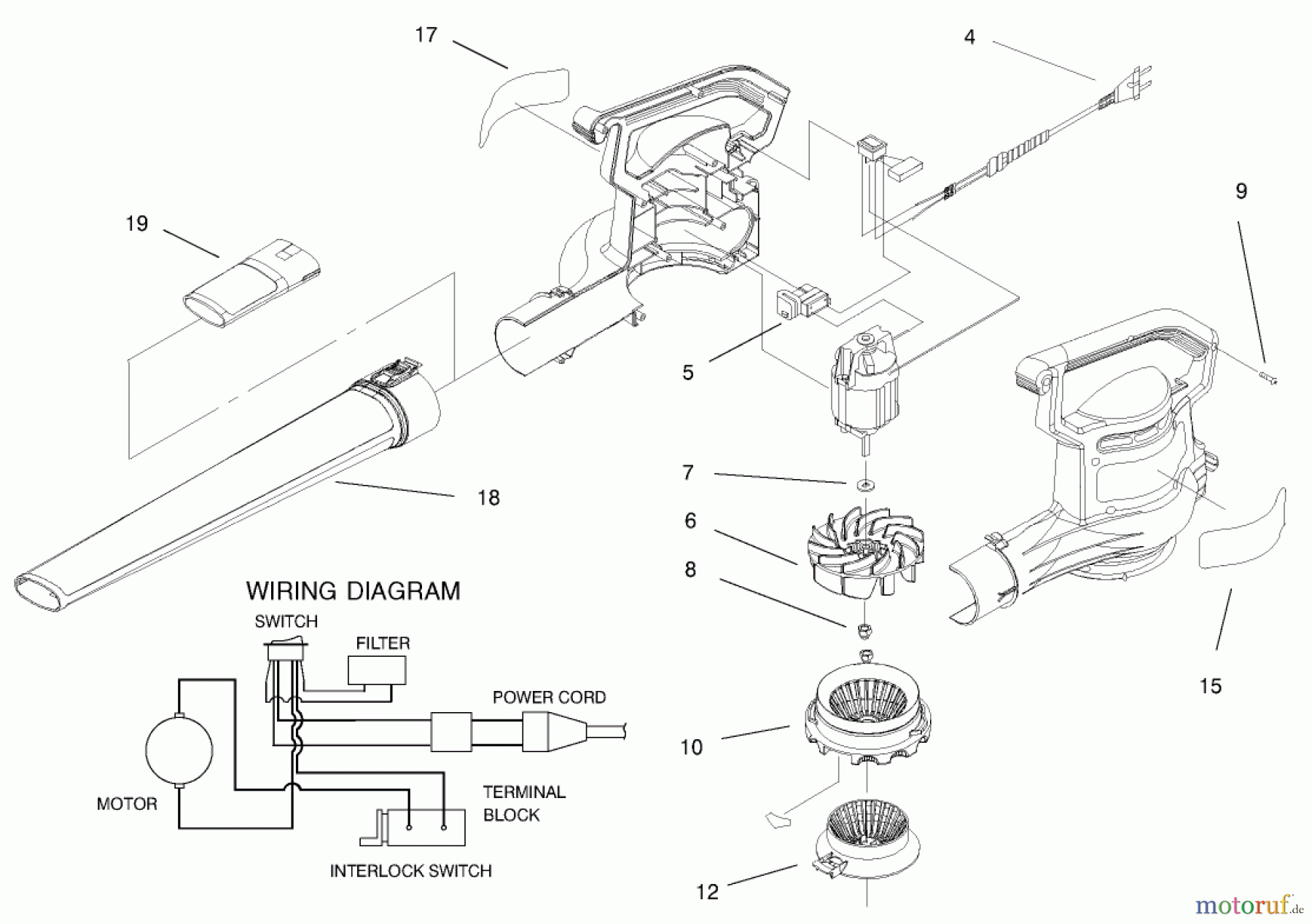 Toro Neu Blowers/Vacuums/Chippers/Shredders 51521 - Toro Super Blower Vac, 2000 (200000001-200999999) BLOWERVAC ASSEMBLY