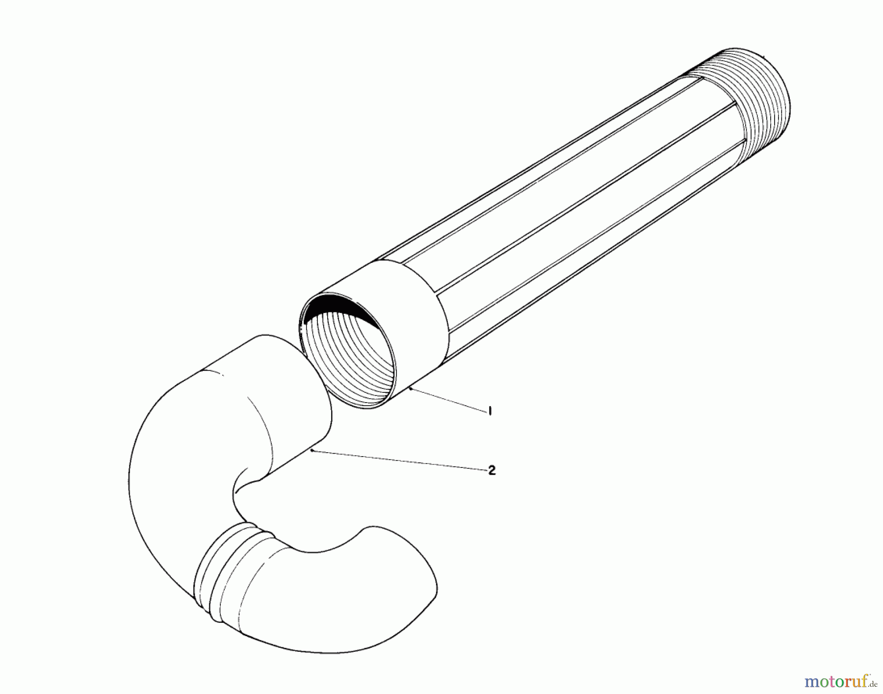 Toro Neu Blowers/Vacuums/Chippers/Shredders 51540 (500 TBX) - Toro 500 TBX Rake-O-Vac, 1985 (5000001-5999999) RAIN GUTTER CLEANER ATTACHMENT MODEL 51527 (OPTIONAL)