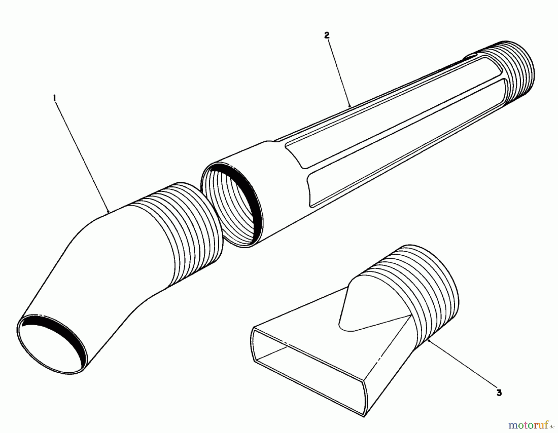  Toro Neu Blowers/Vacuums/Chippers/Shredders 51545 (550 TBX) - Toro 550 TBX Rake-O-Vac, 1986 (6000001-6999999) BLOWER TUBE ASSEMBLY
