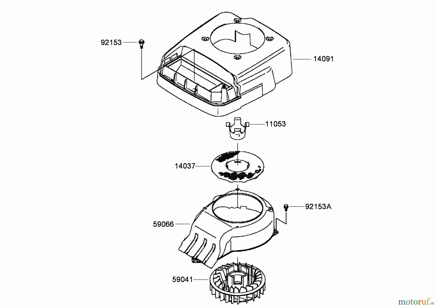 Toro Neu Mowers, Walk-Behind Seite 2 22193 (PT21) - Toro PT21 Trim Mower, 2008 (280000001-280999999) COOLING EQUIPMENT ASSEMBLY KAWASAKI FJ180V-AS34