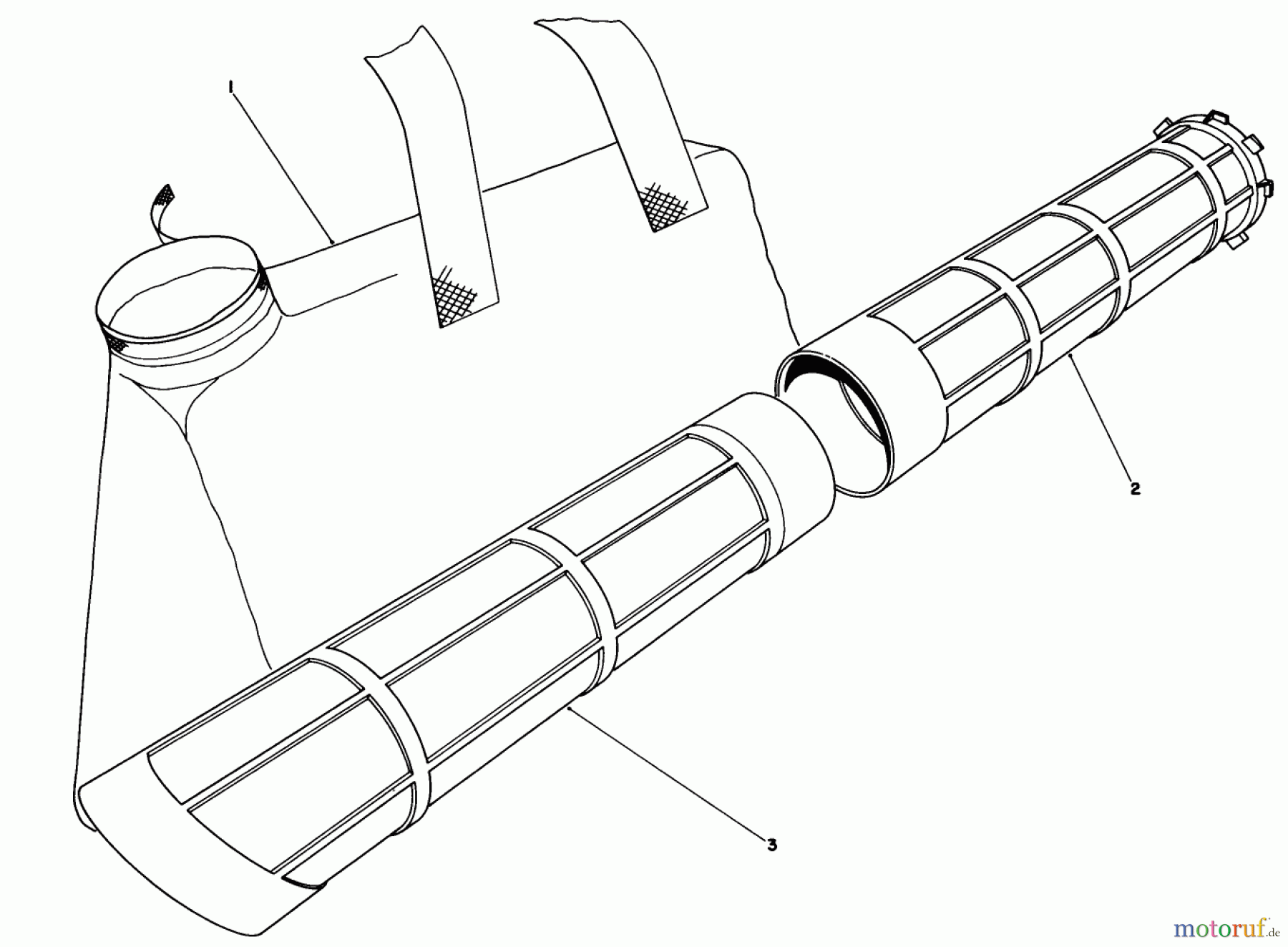  Toro Neu Blowers/Vacuums/Chippers/Shredders 51545 (550 TBX) - Toro 550 TBX Rake-O-Vac, 1986 (6000001-6999999) RAKE-O-VAC BAGGING KIT MODEL 51531 (STANDARD ON MODEL 51545, OPTIONAL ON MODEL 51535)