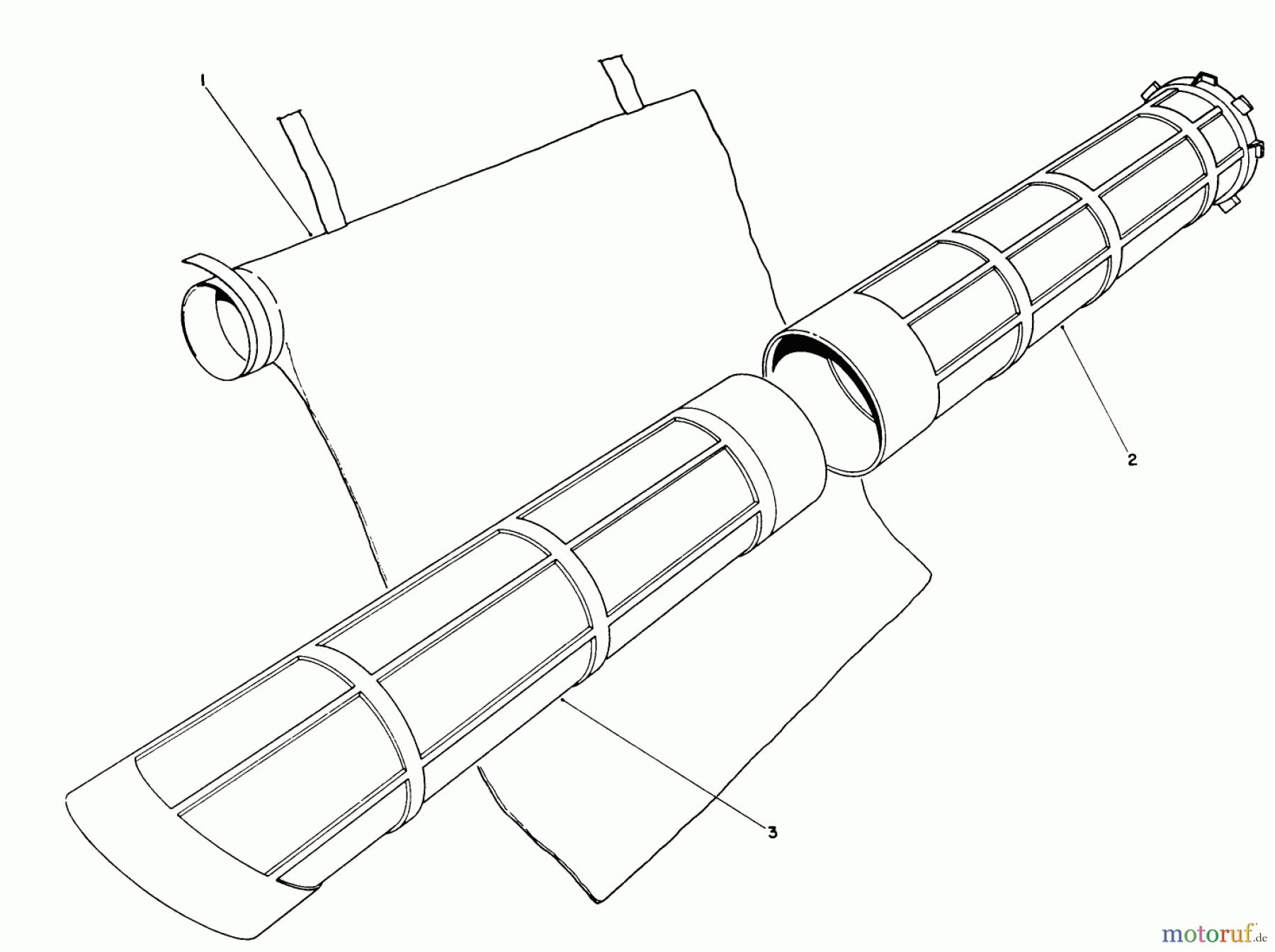  Toro Neu Blowers/Vacuums/Chippers/Shredders 51535 (450 TX) - Toro 450 TX Air Rake, 1990 (0000001-0999999) RAKE-O-VAC BAGGING KIT MODEL NO. 51531