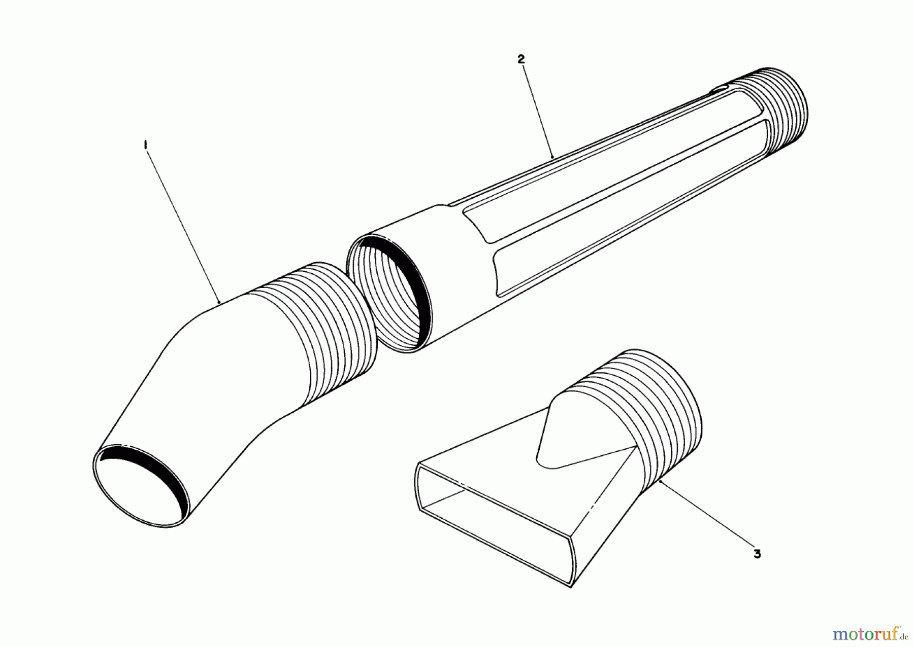  Toro Neu Blowers/Vacuums/Chippers/Shredders 51545C (550 TBX) - Toro 550 TBX Rake-O-Vac, 1988 (8000001-8999999) BLOWER TUBE ASSEMBLY