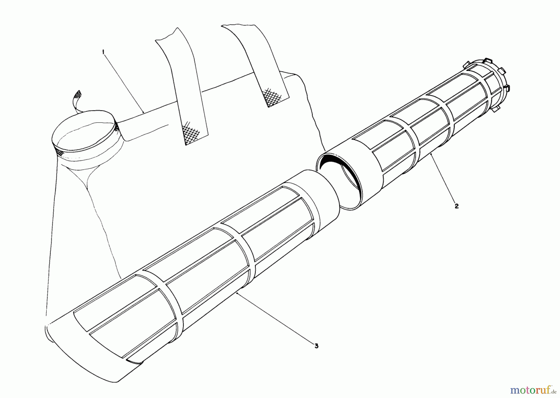  Toro Neu Blowers/Vacuums/Chippers/Shredders 51545C (550 TBX) - Toro 550 TBX Rake-O-Vac, 1988 (8000001-8999999) RAKE-O-VAC BAGGING KIT (STANDARD ON MODEL 51545C, OPTIONAL ON MODEL 51535C)