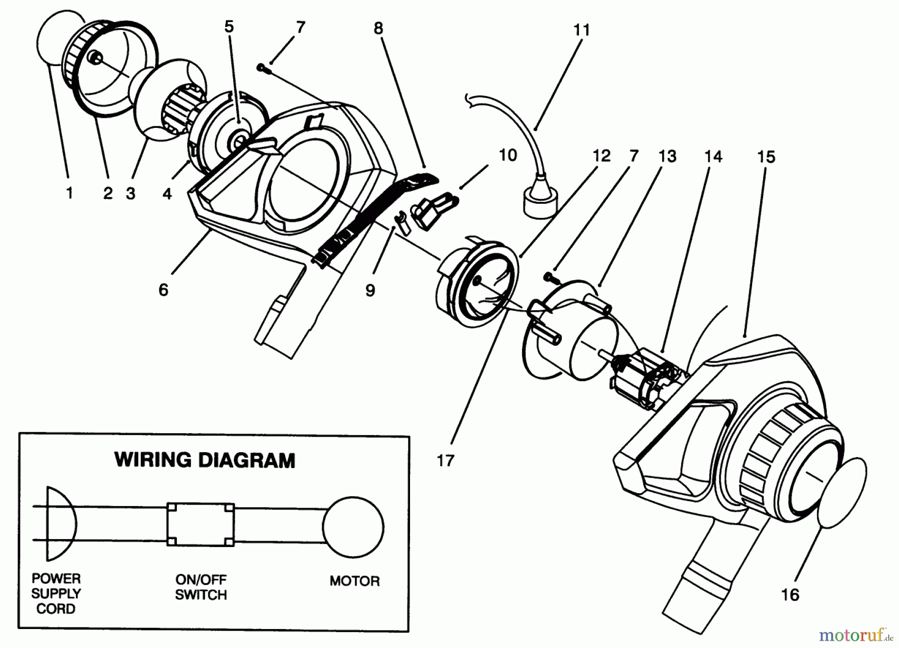 Toro Neu Blowers/Vacuums/Chippers/Shredders 51537 (600) - Toro 600 Air Rake, 1994 (49000001-49999999) BLOWER ASSEMBLY