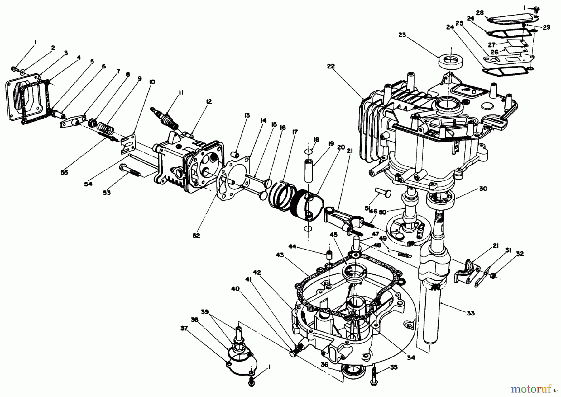 Toro Neu Mowers, Walk-Behind Seite 2 22525 - Toro Lawnmower, 1988 (8000001-8999999) ENGINE ASSEMBLY MODEL NO. VMH-7 #2