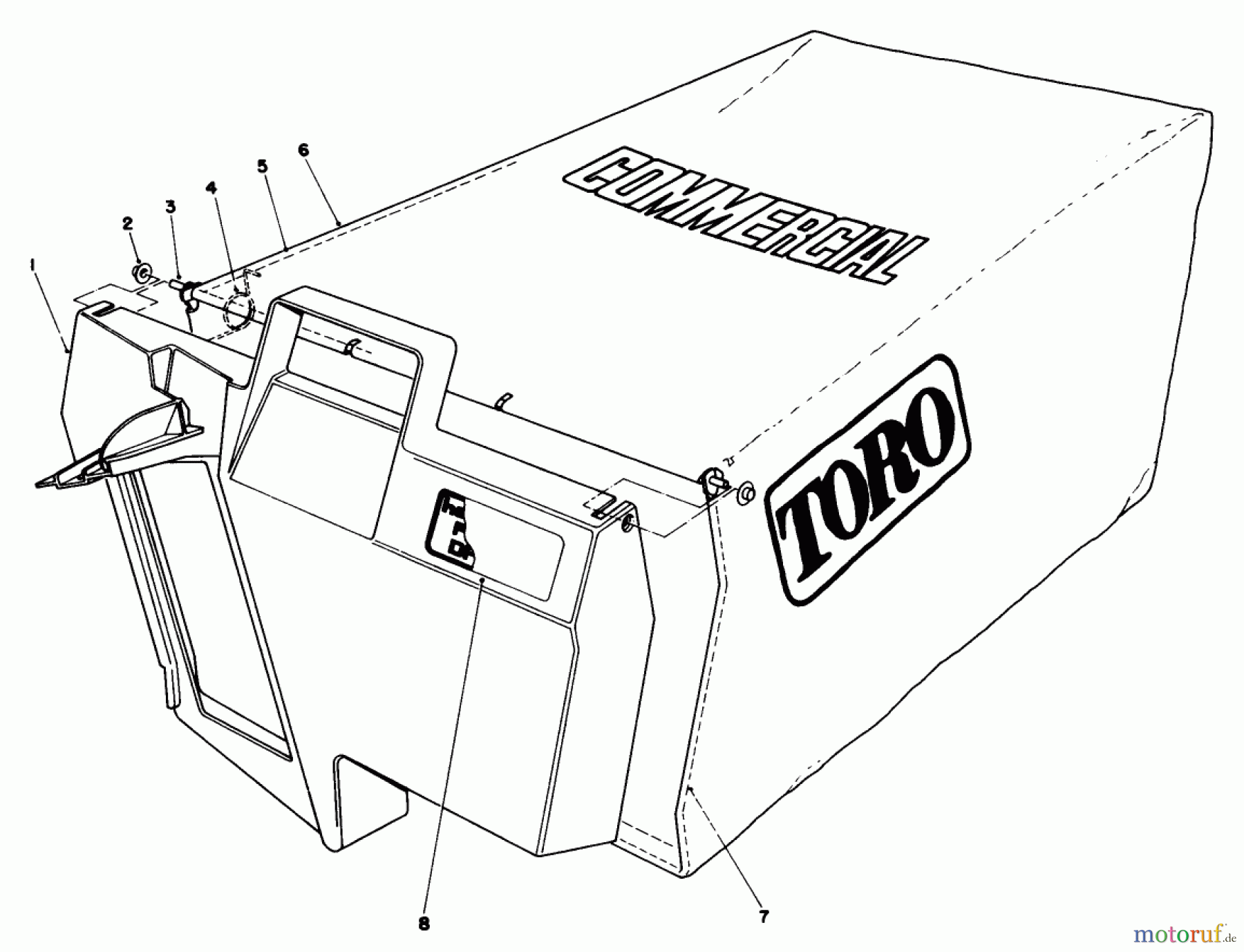 Toro Neu Mowers, Walk-Behind Seite 2 22525 - Toro Lawnmower, 1988 (8000001-8999999) GRASS BAG ASSEMBLY NO. 11-5609
