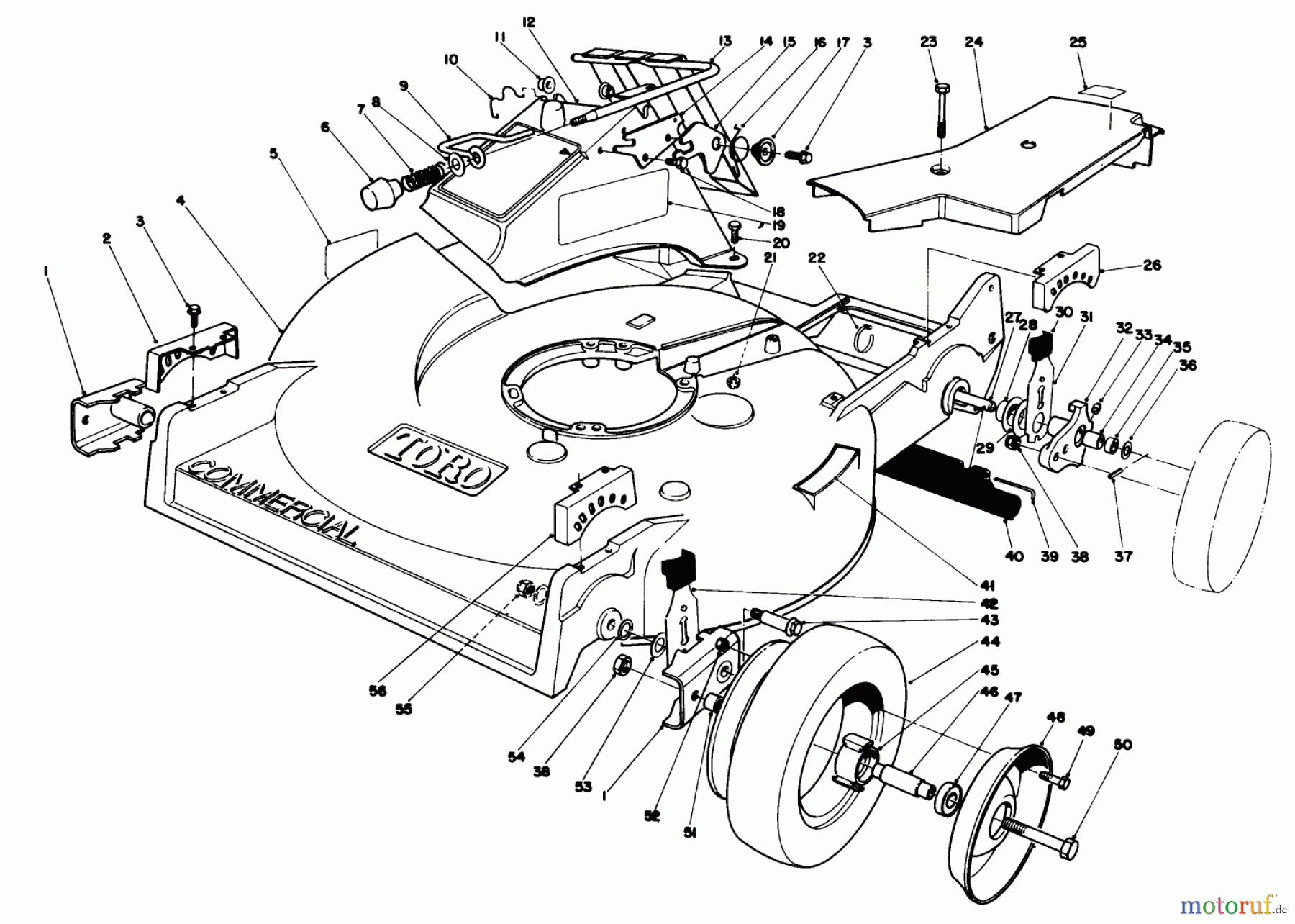 Toro Neu Mowers, Walk-Behind Seite 2 22525 - Toro Lawnmower, 1988 (8000001-8999999) HOUSING ASSEMBLY