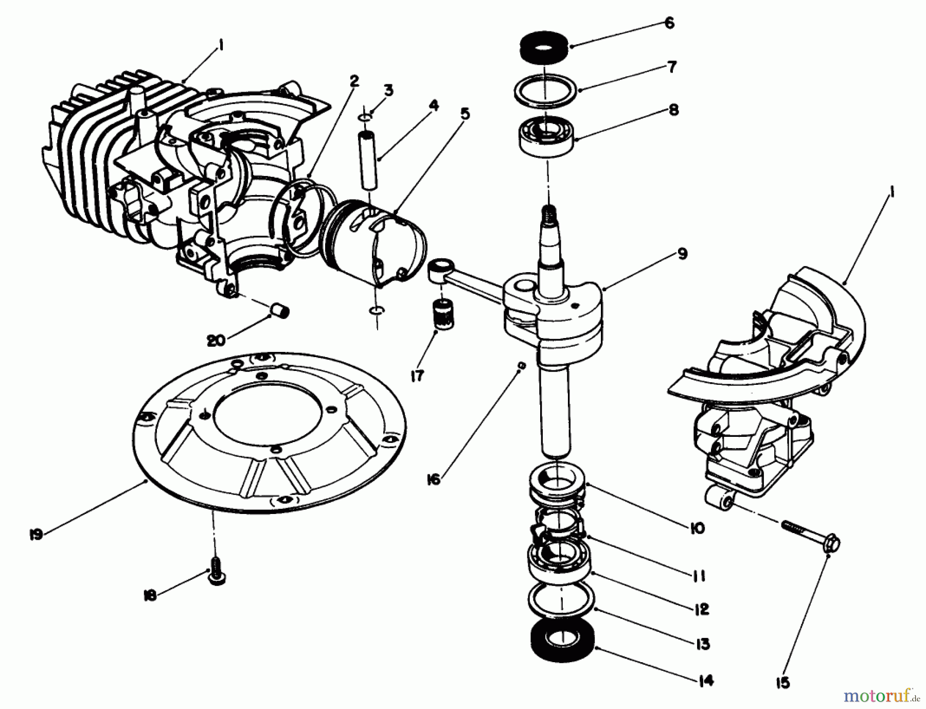  Toro Neu Mowers, Walk-Behind Seite 2 22581 - Toro Lawnmower, 1991 (1000001-1999999) CRANKSHAFT ASSEMBLY (MODEL NO. 47PL0-3)
