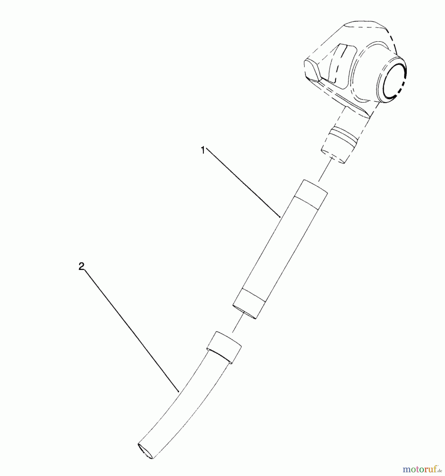 Toro Neu Blowers/Vacuums/Chippers/Shredders 51537 (600) - Toro 600 TX Air Rake, 1991 (1000001-1999999) TUBE ASSEMBLY