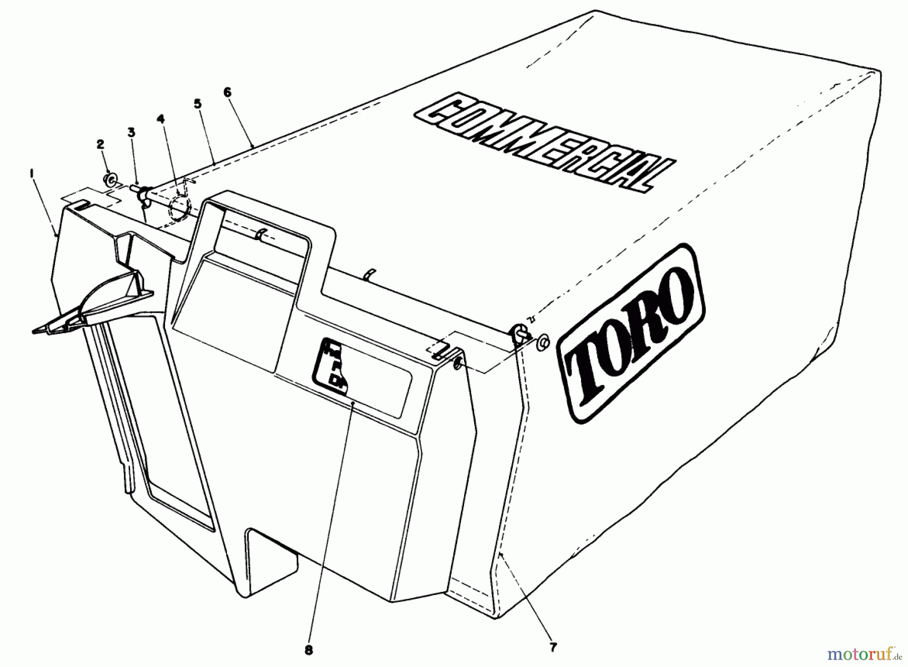Toro Neu Mowers, Walk-Behind Seite 2 22621 - Toro Lawnmower, 1989 (9000001-9999999) GRASS BAG ASSEMBLY NO. 11-5609