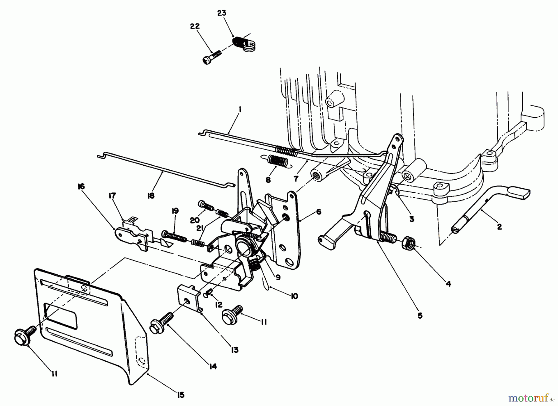 Toro Neu Mowers, Walk-Behind Seite 2 22622 - Toro Lawnmower, 1992 (2000001-2999999) GOVERNOR ASSEMBLY (ENGINE MODEL NO. VML0-4)