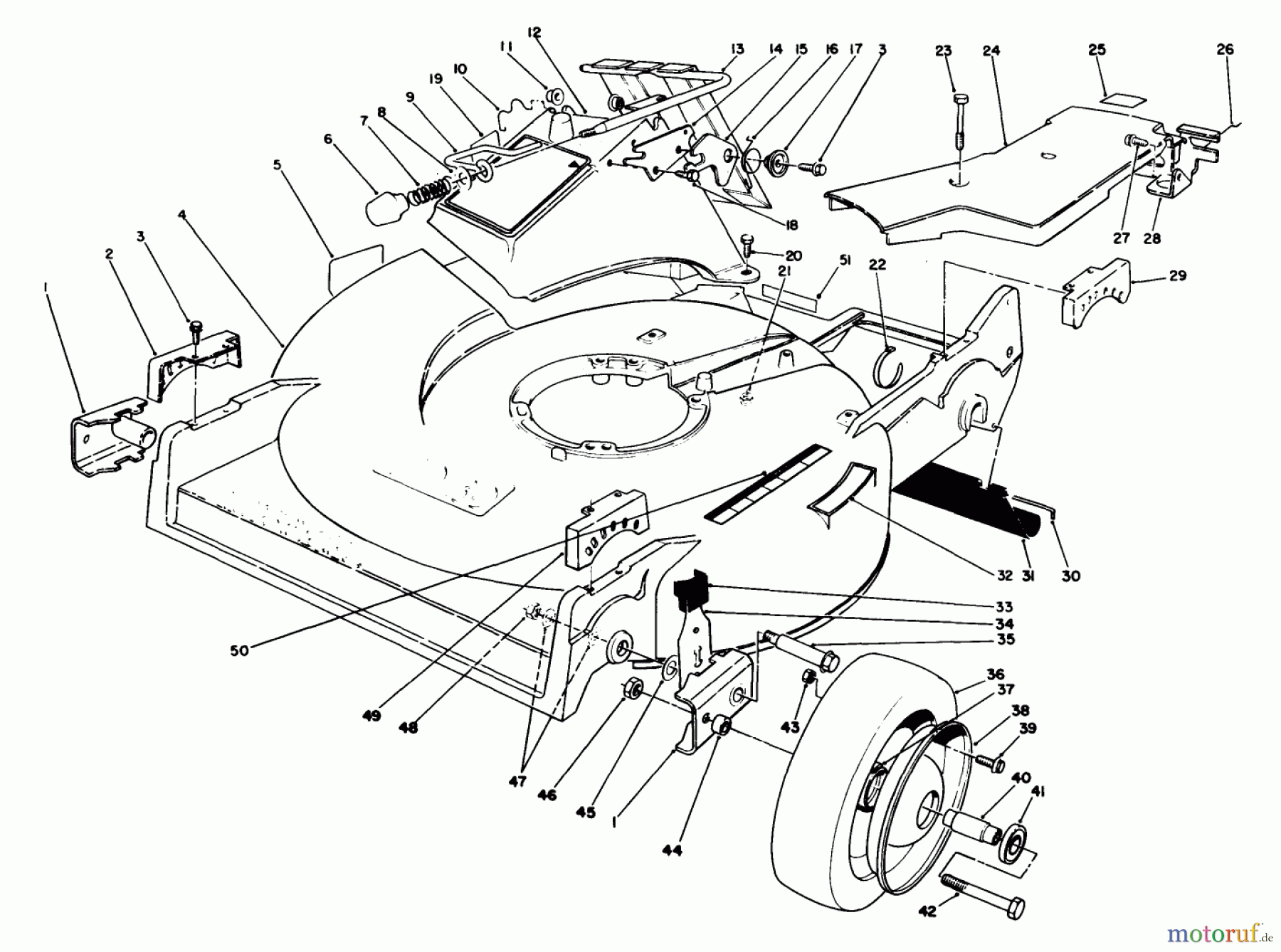 Toro Neu Mowers, Walk-Behind Seite 2 22621C - Toro Lawnmower, 1989 (9000001-9999999) HOUSING ASSEMBLY